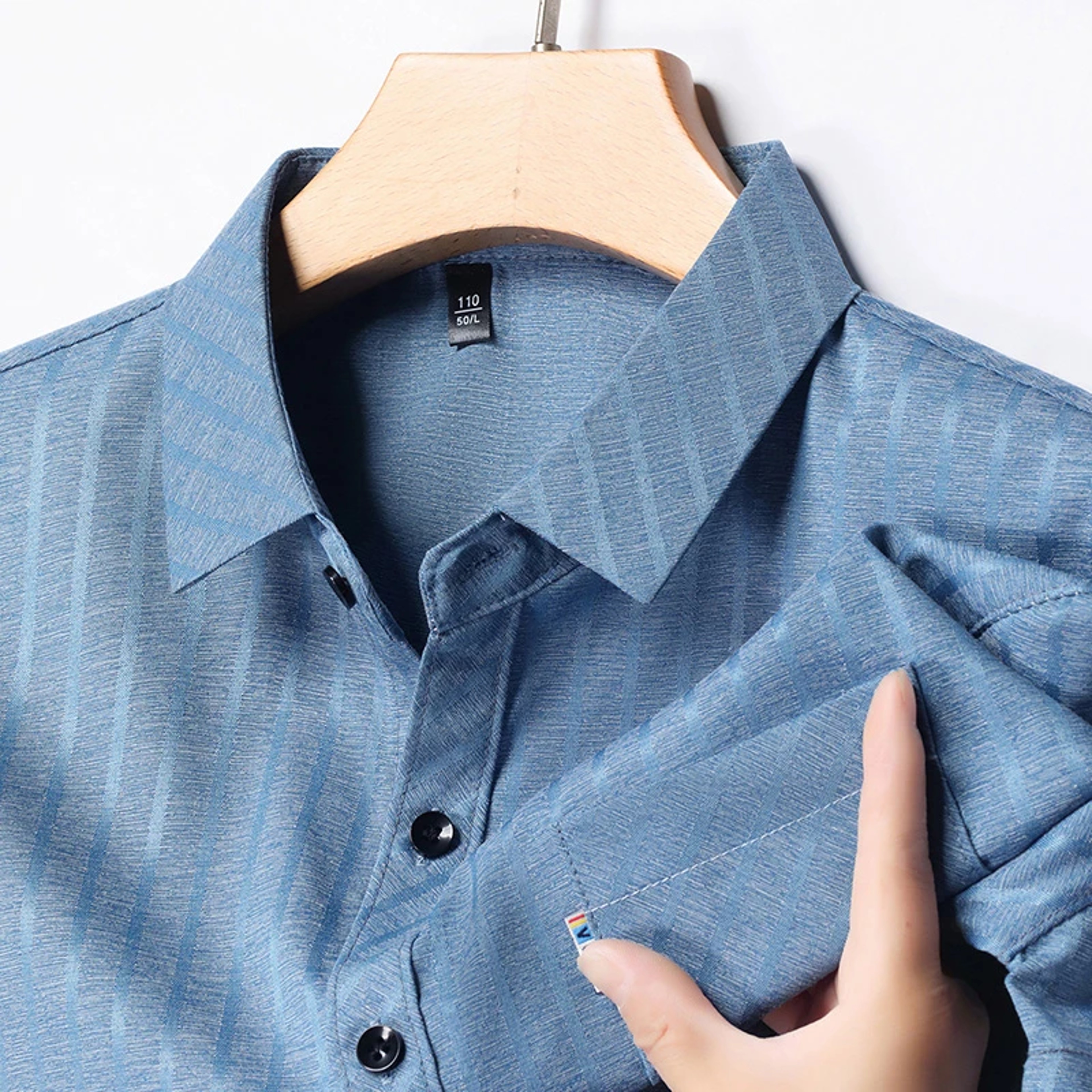 Versatile Mens Business Casual Short Sleeved Shirt With Wrinkle Resistance Comfortable All Season N 7