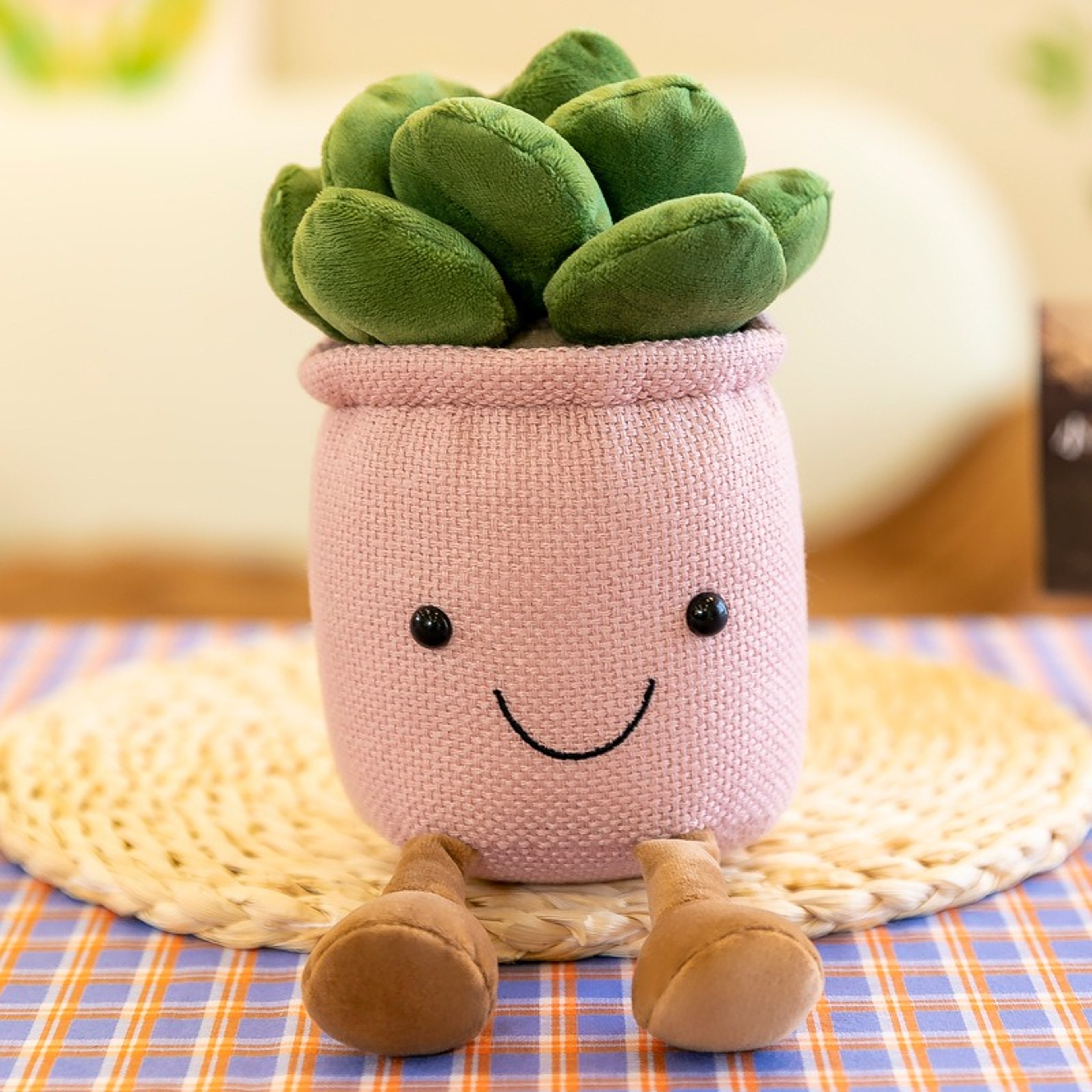 Succulent Plush Greenery Ornaments Halloween Christmas Simulation Plants Rag Dolls Home Decor 4