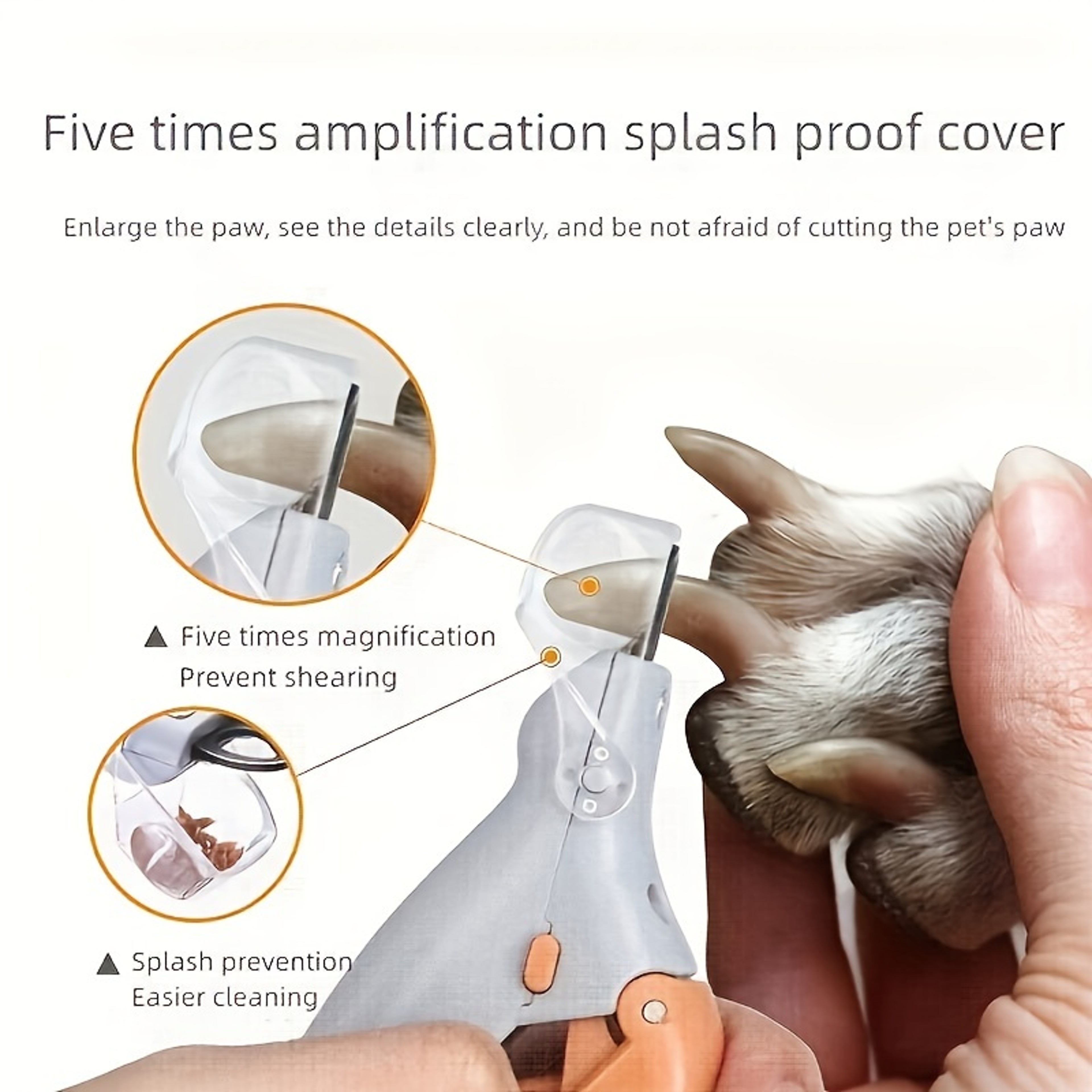 Cat And Dog Cleaning Scissors LED Pet Nail Clipper For Safe Beauty Care 3