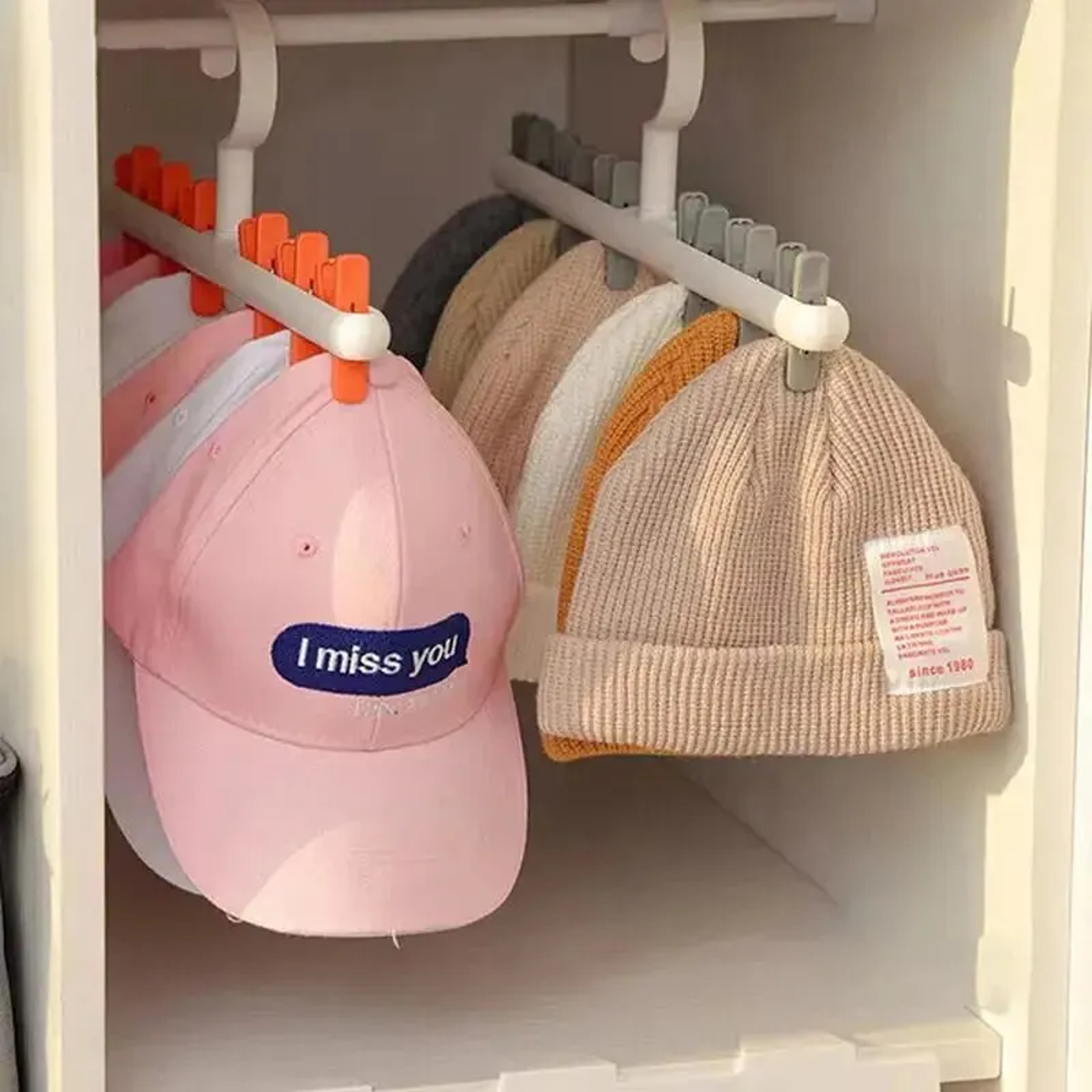 Peaked Cap Scarf Storage Rack Multifunctional Closet Wardrobe Organizer Hanger Hats Socks Holder – view 1