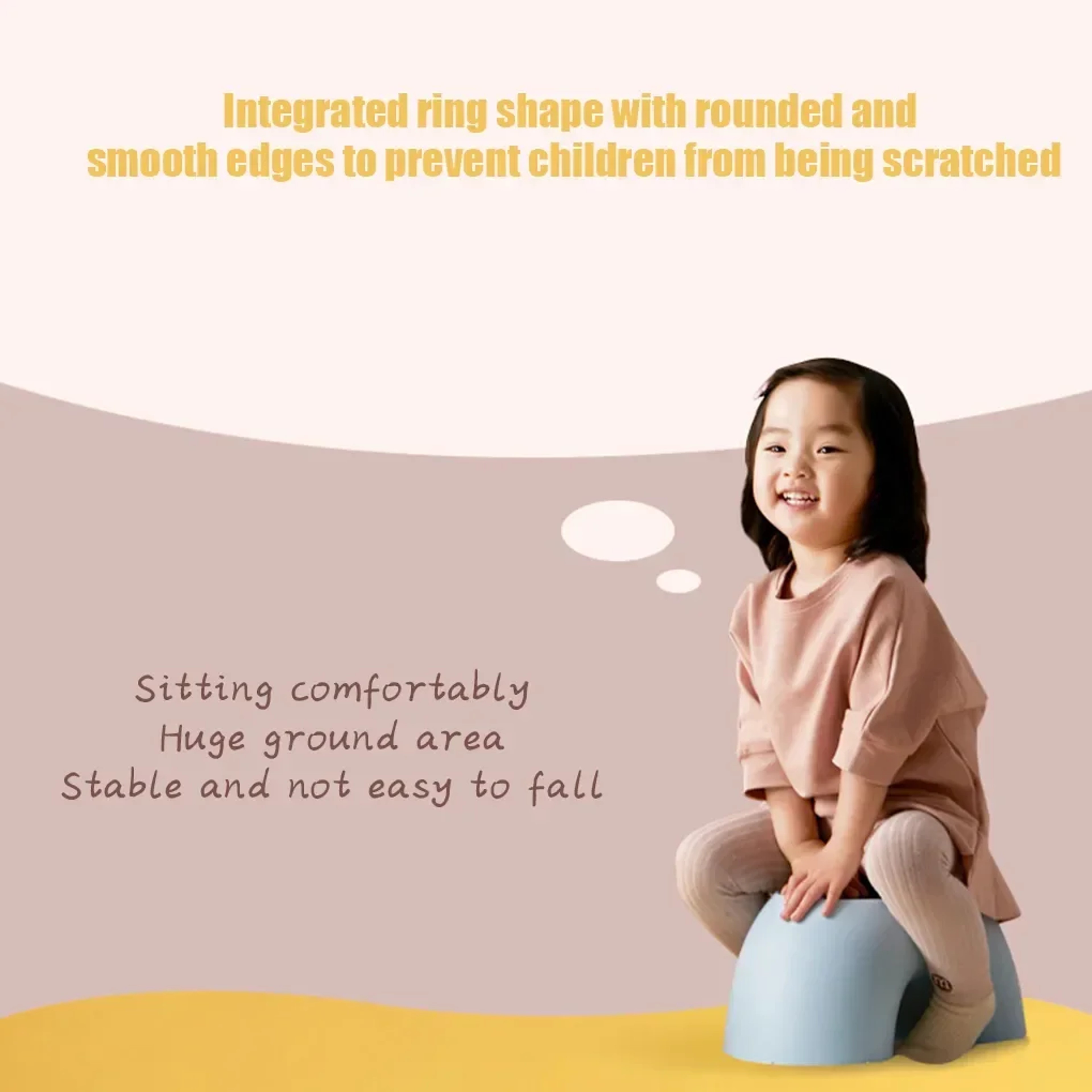 Rainbow Plastic Kids Step Stool Footstool Safety Toy Stool For Living Room Indoor Furniture Childre 2