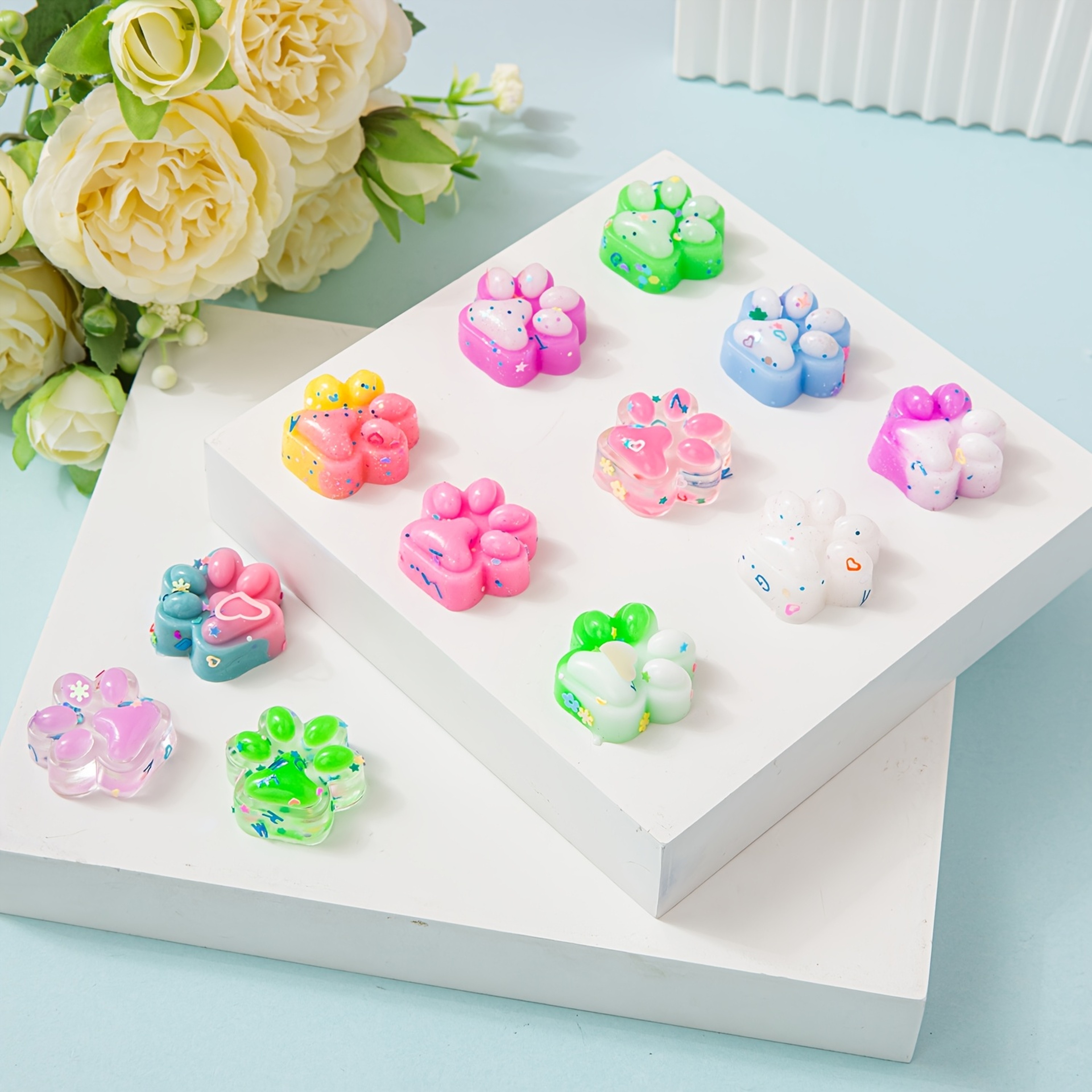 Colorful Mini Cute Cat Claw Plush Pinch Fun Halloween Christmas Party Fillers Decorative Fun Gift S 2