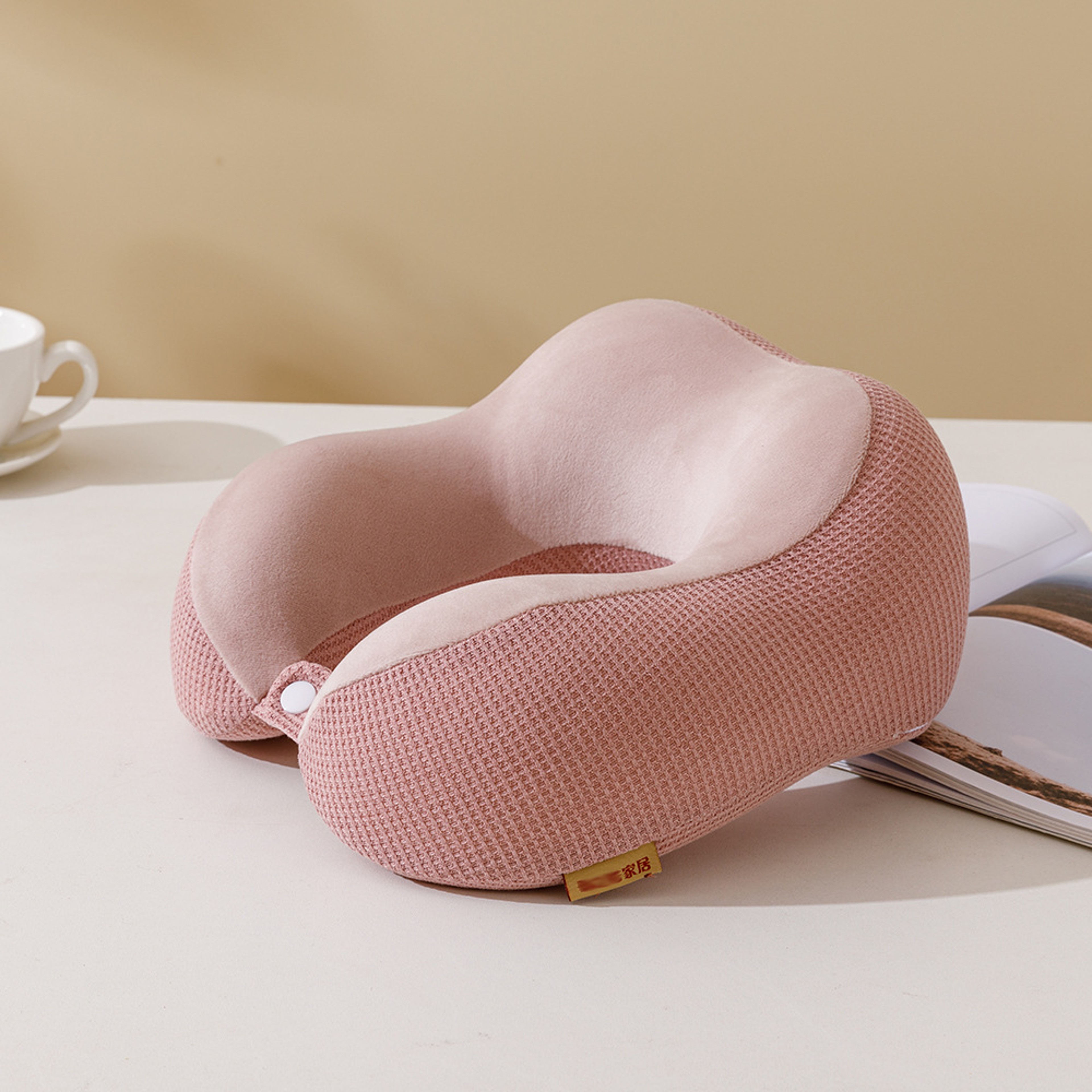 Ushaped Neck Pillow For Travel Memory Foam Slow Rebound Airplane Car Lunch Break Mesh Hump 6