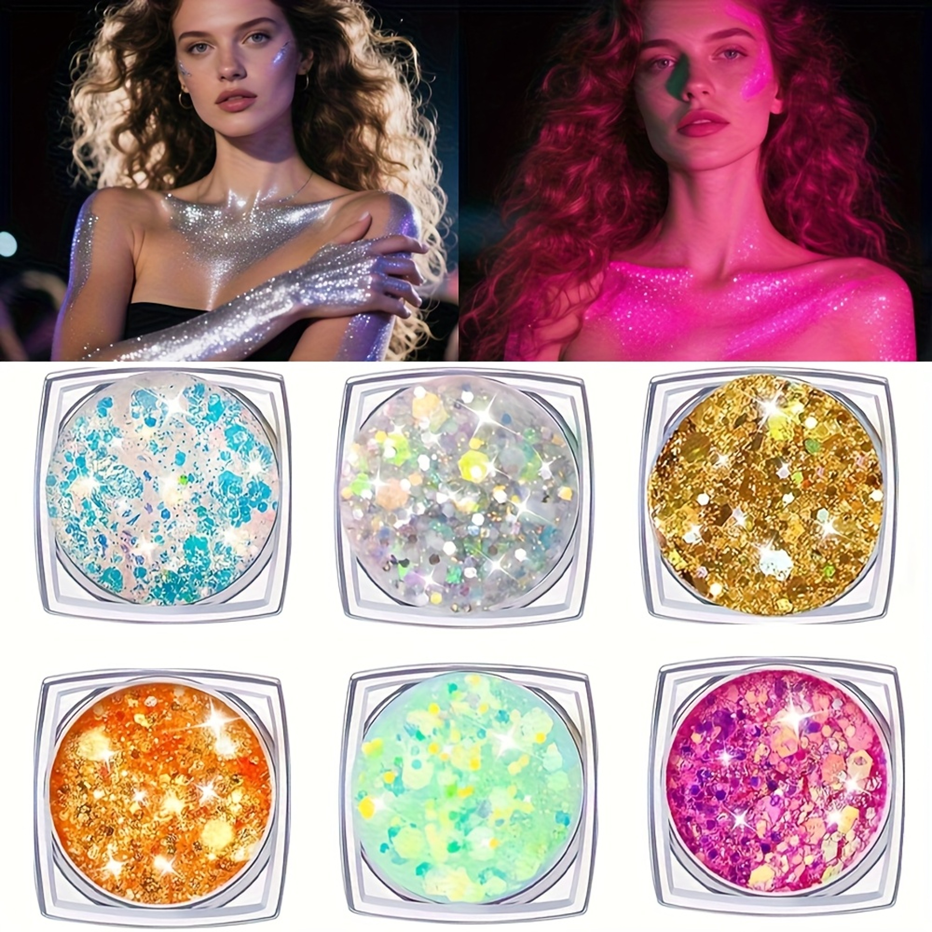 Chunky Glitter Gel WaterBased For Mardi Gras Christmas Festival 5
