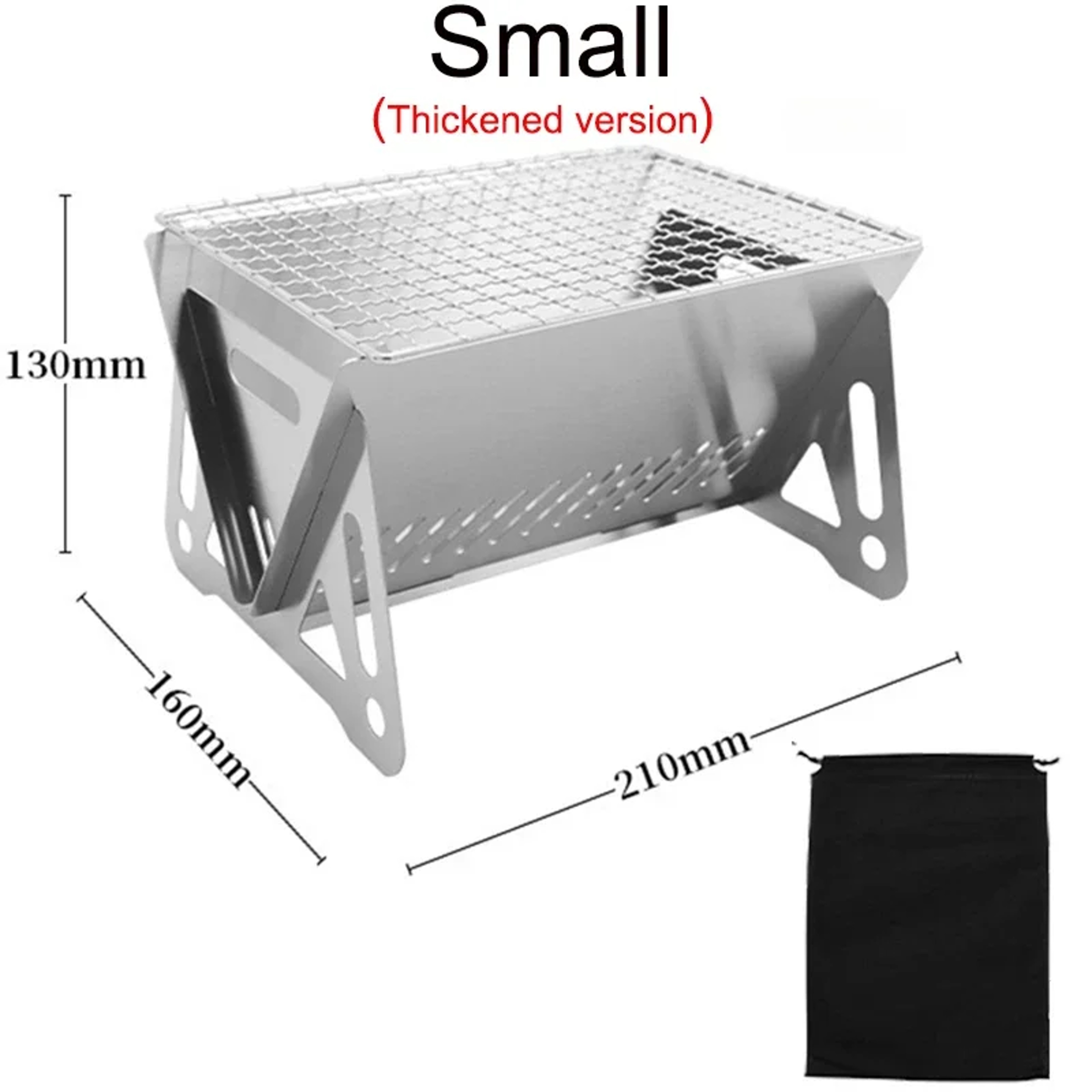 Stainless Steel Portable Folding BBQ Grill Stove Camping Heating Stoves Firewood Rack Multifunction 5