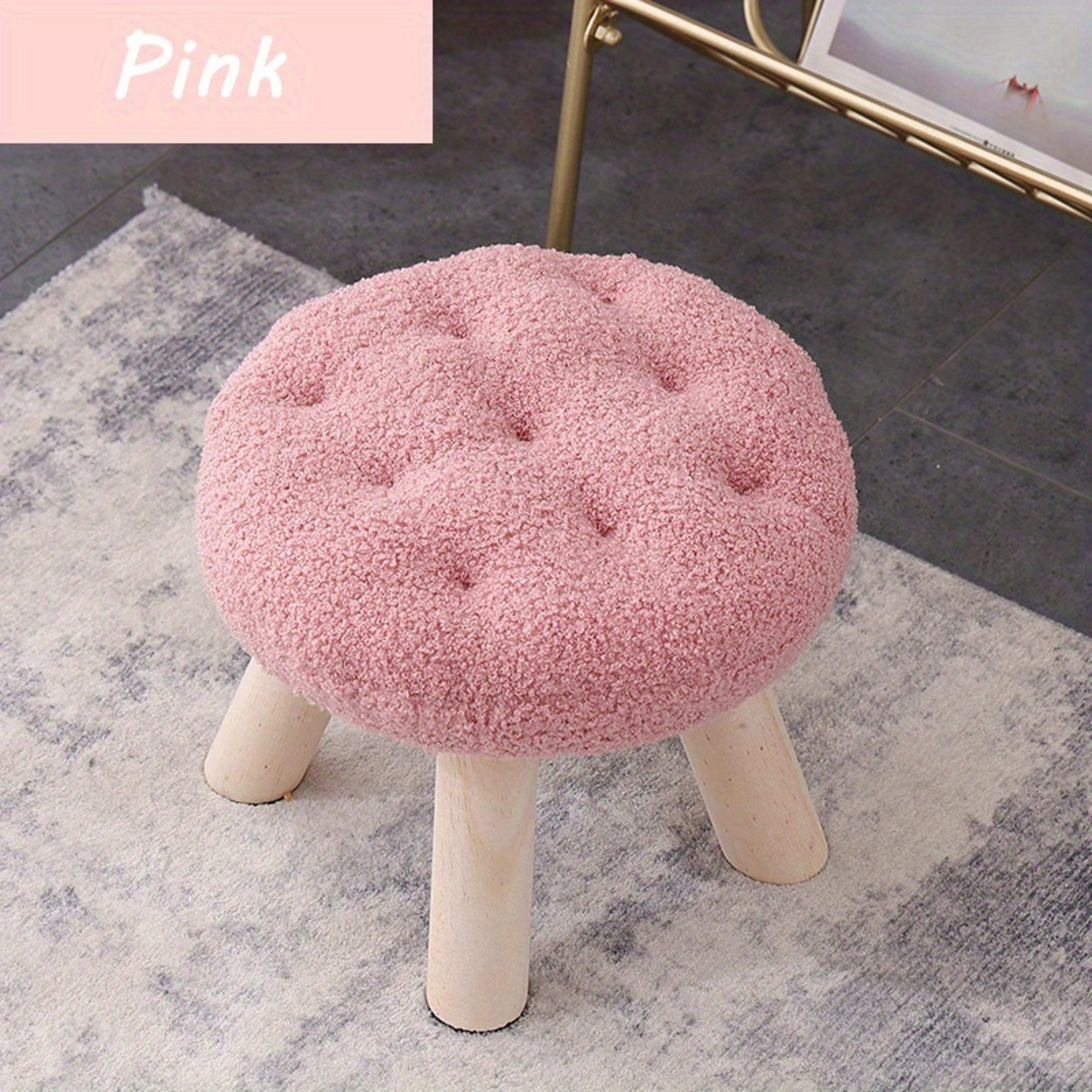 Small Round Stool Flower Stool Footstool For Sofa Coffee Table Living Room Bedroom Shoe Changing St 5