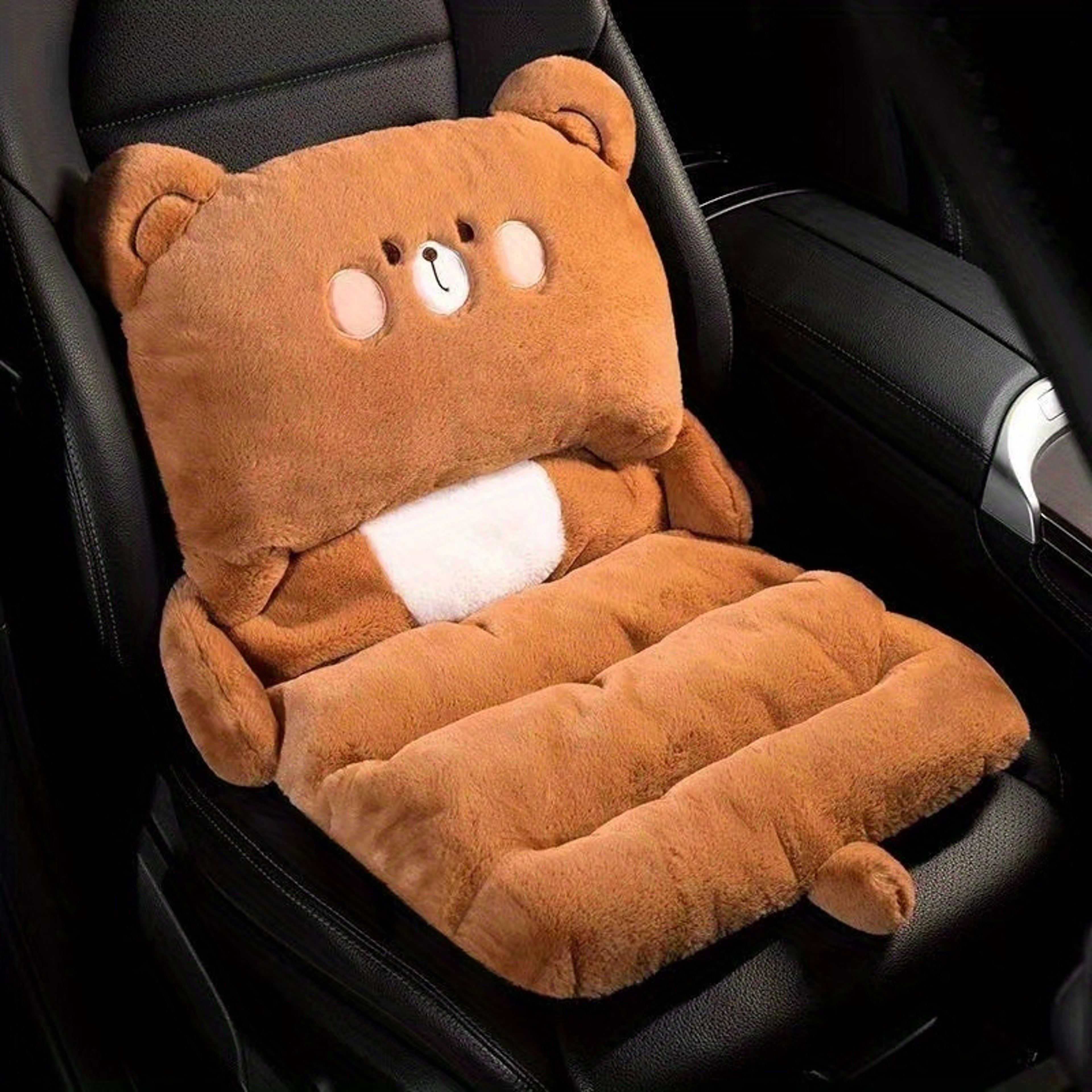 Thick And Warm Plush Car Seat Cushion Integrated Cartoon Plush Cushion For Vehicles And Chairs 4