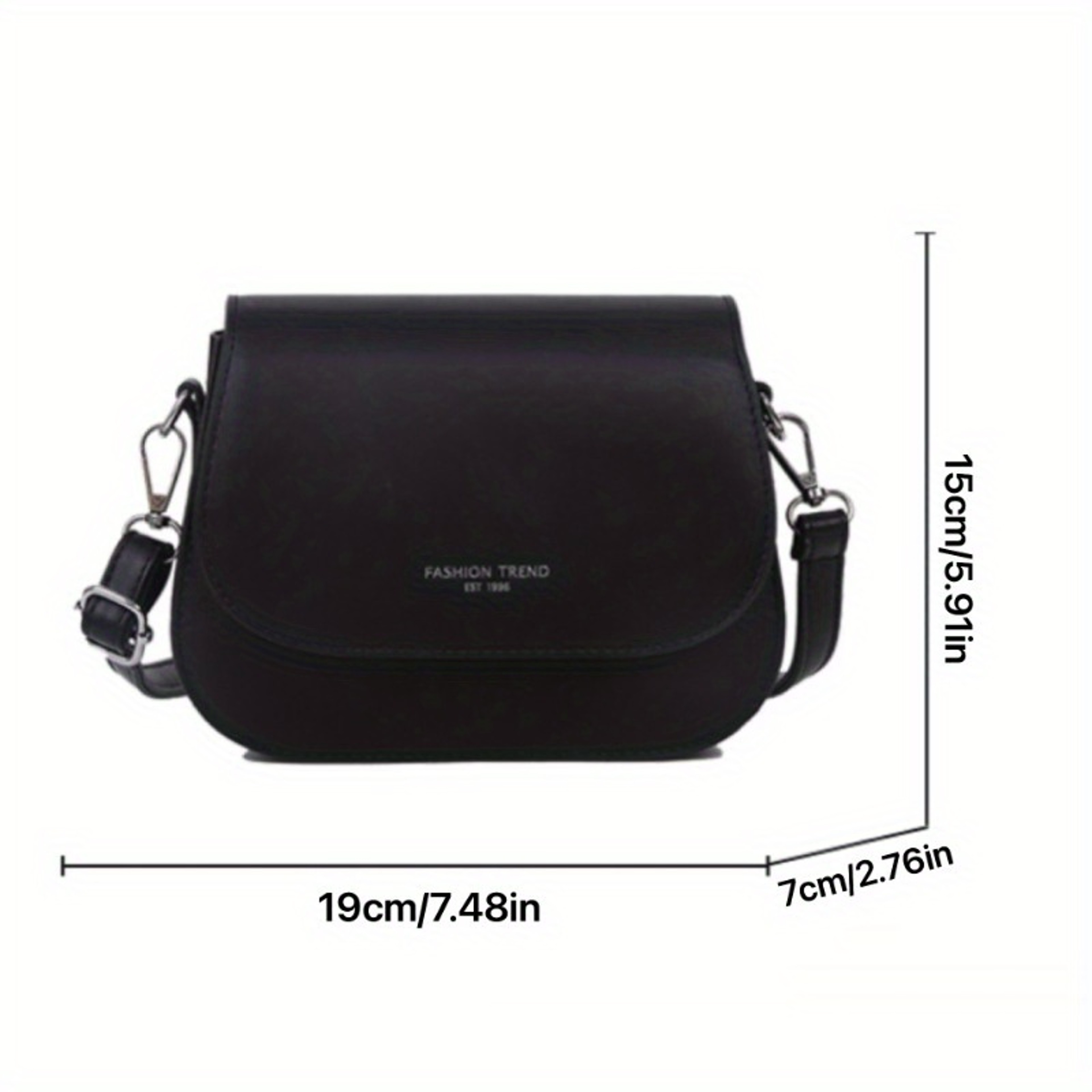 Adjustable Womens Crossbody Bag  Square Shoulder Bag For Daily Travel 3
