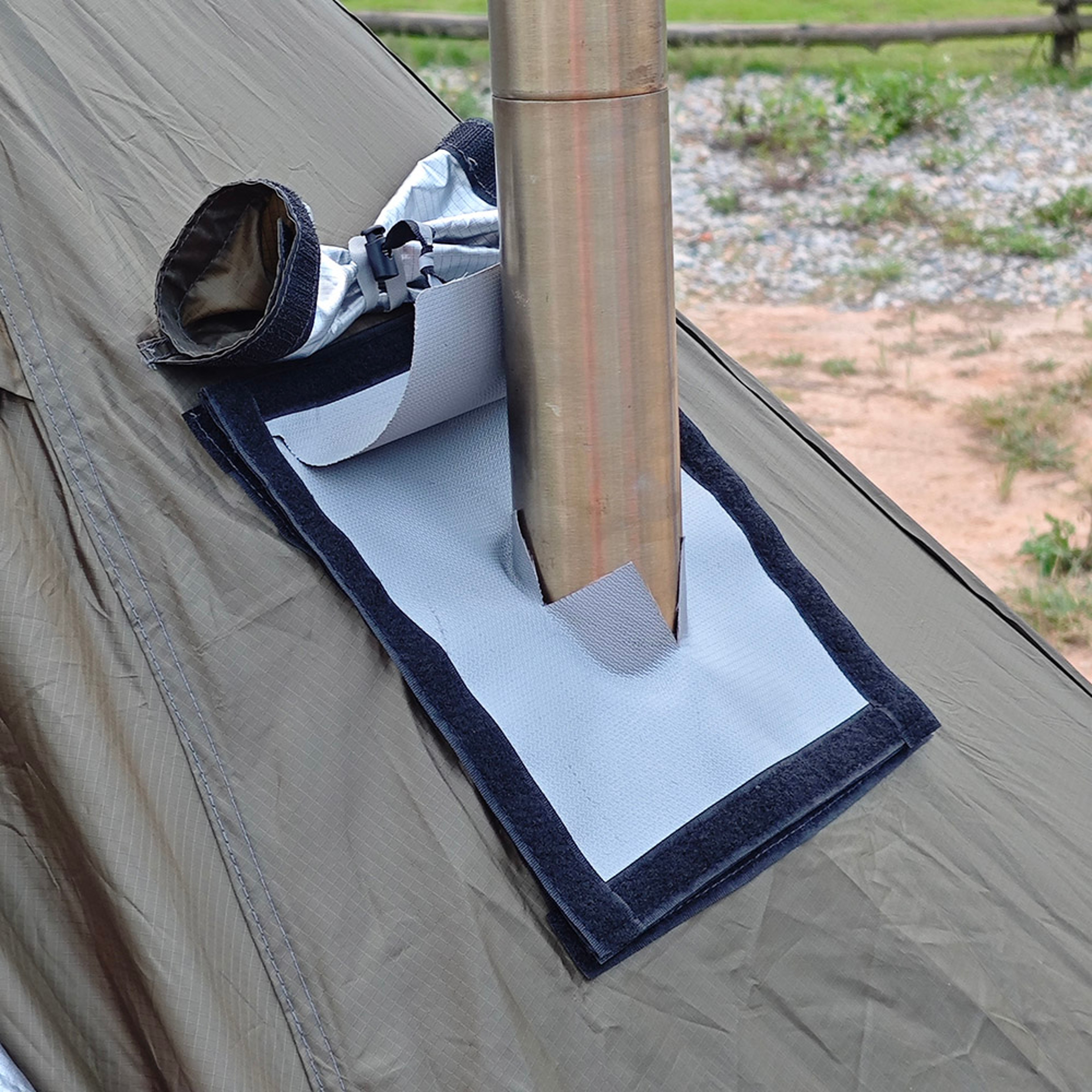 Fire Stove Pipe Vent Protect Ring Hot Tent Stove Jack AntiScald Winter Camping Teepee Tipi Accessor 1