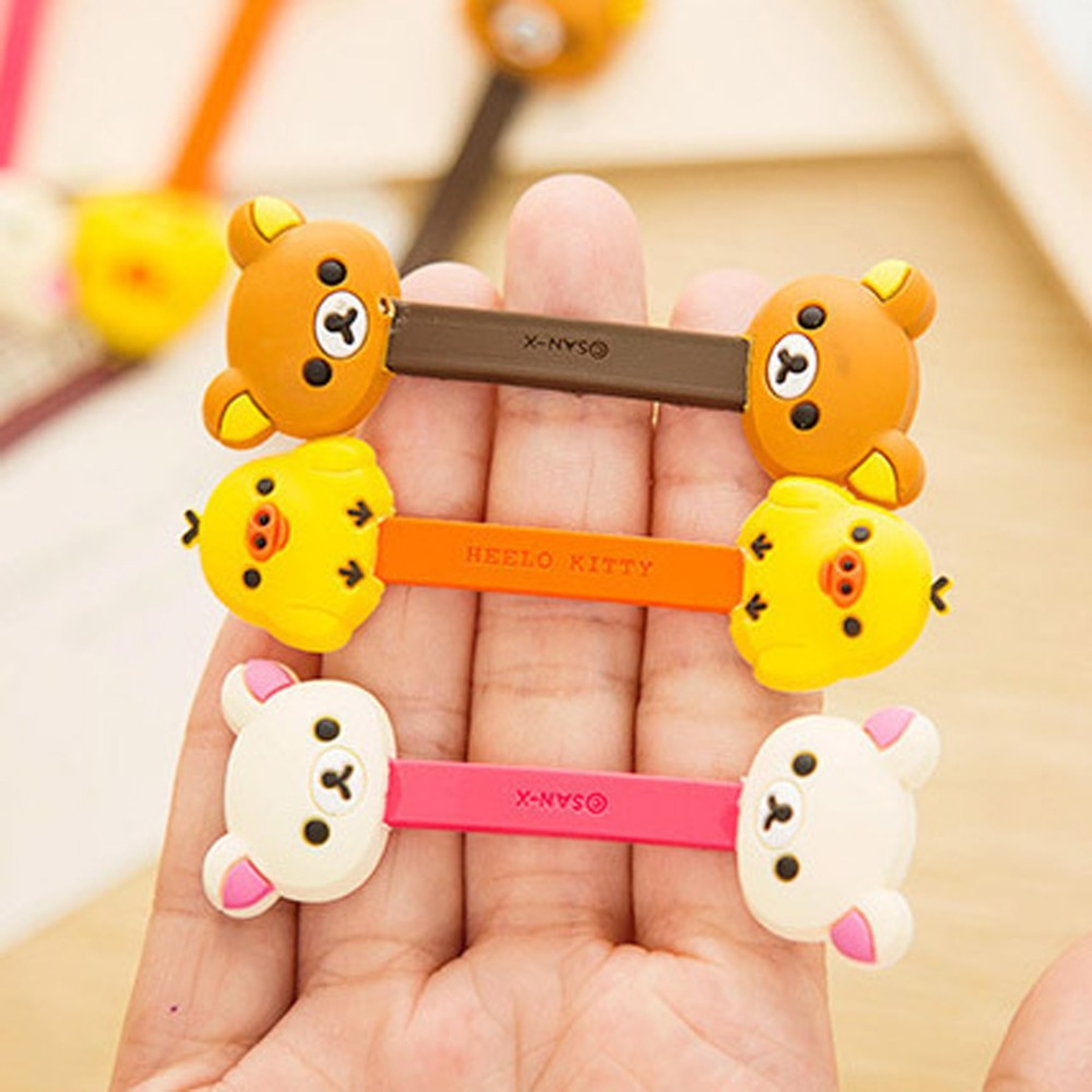 Phone Wire Cord Organizer Cartoon Chopper USB Cable Winder Protector Earphone Management Clip 1