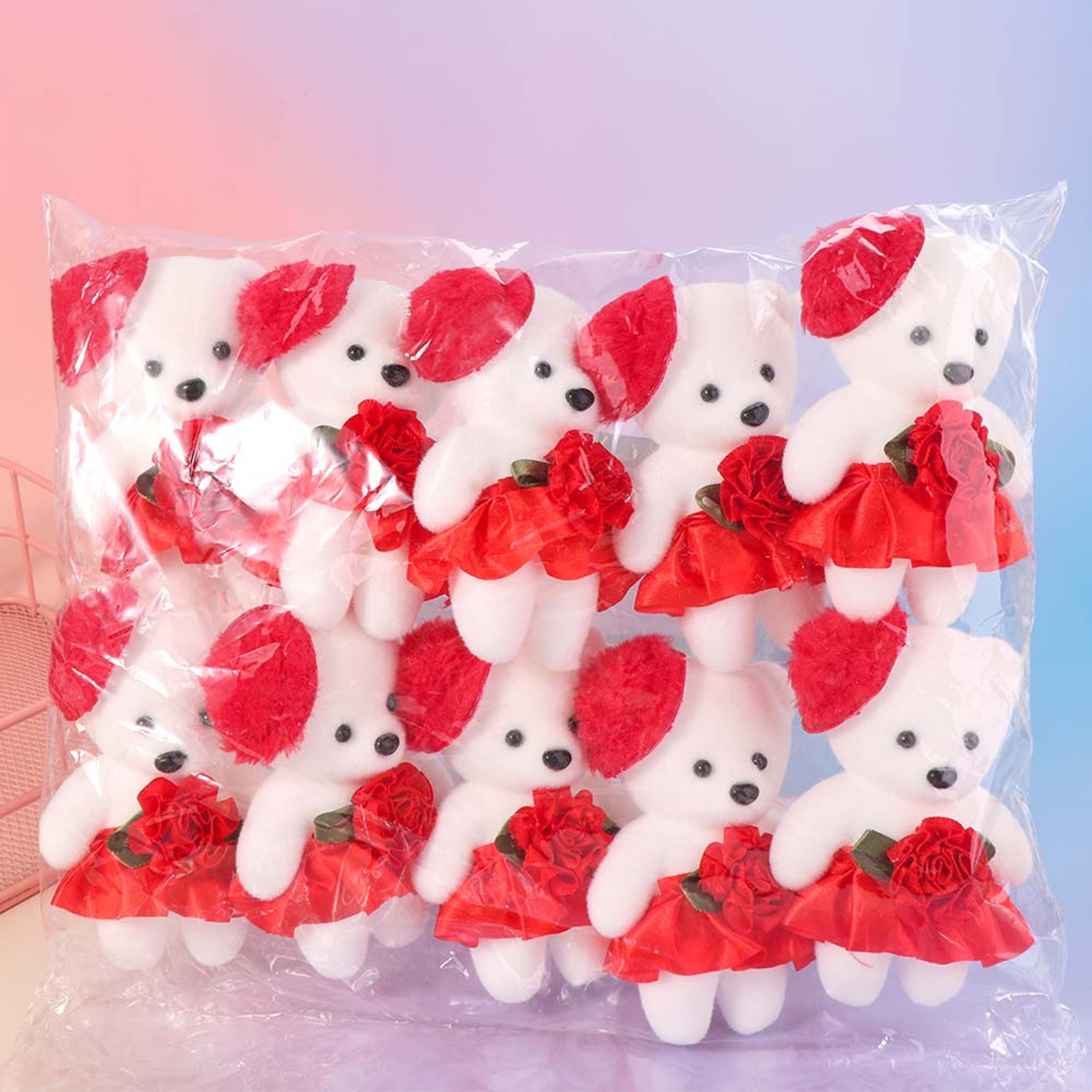 Plush Doll Cartoon Bear Set Foam Animal Plush Bouquet 5
