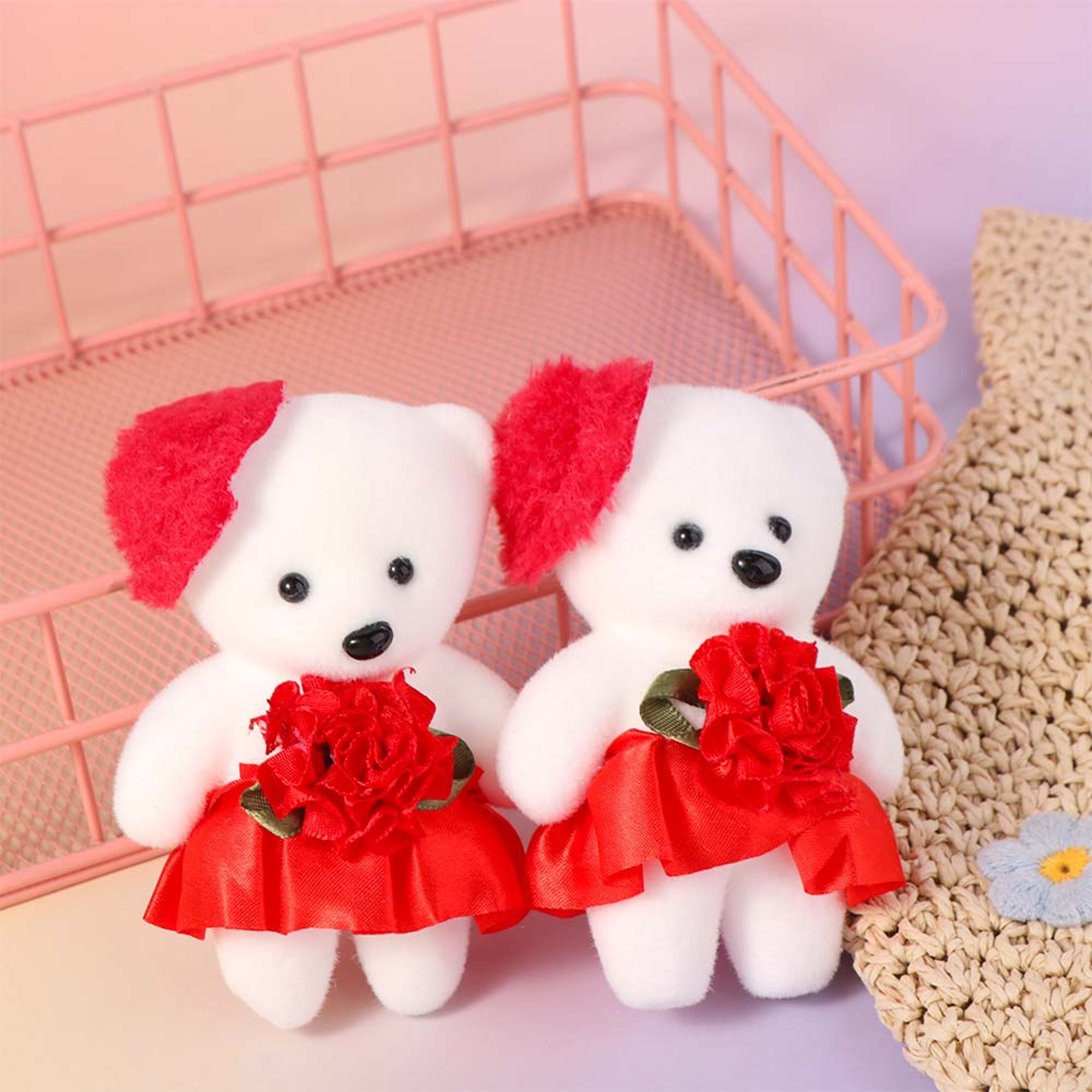 Plush Doll Cartoon Bear Set Foam Animal Plush Bouquet 3