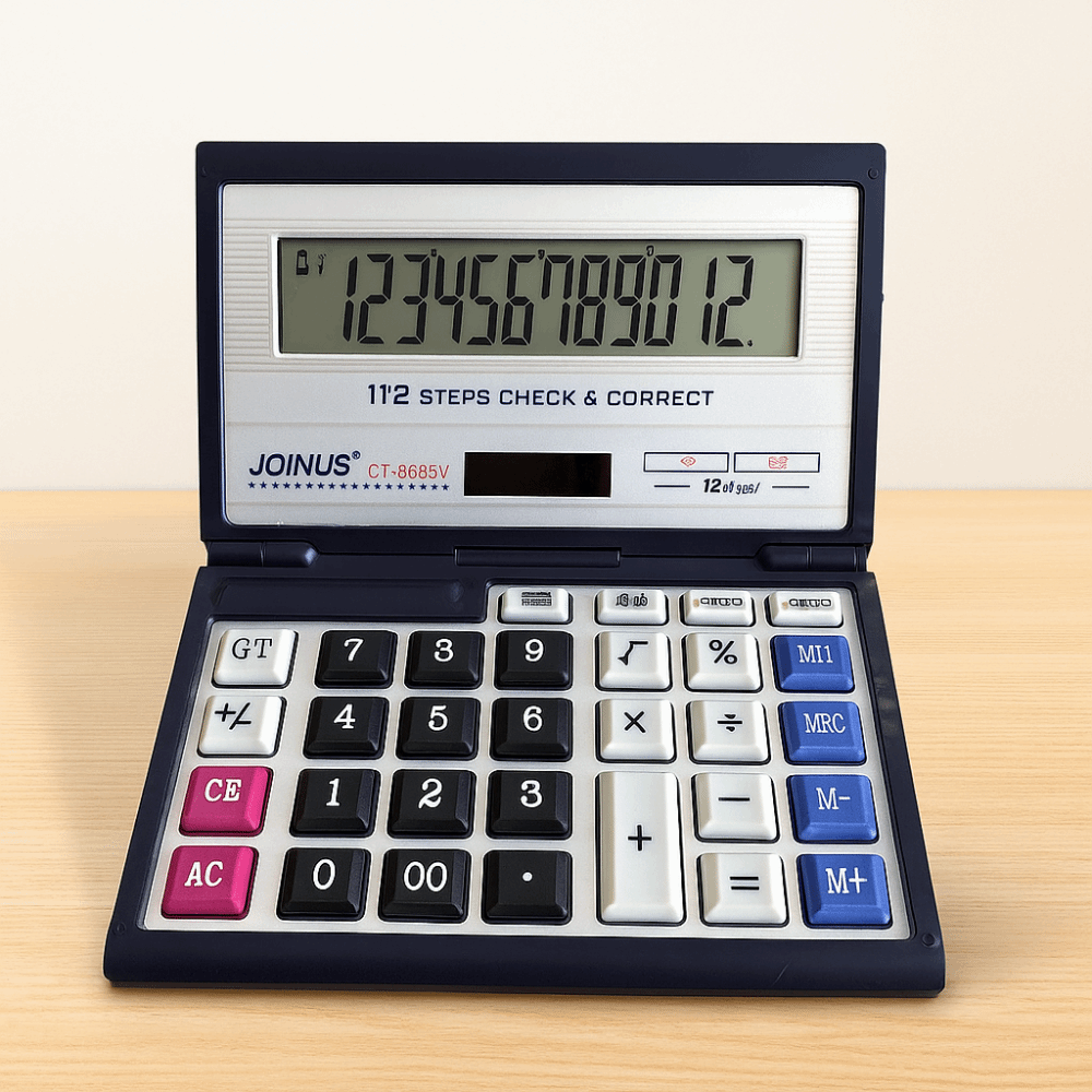 Solar Powered Foldable Flip Calculator, Eco-Friendly Solar Calculator – view 1