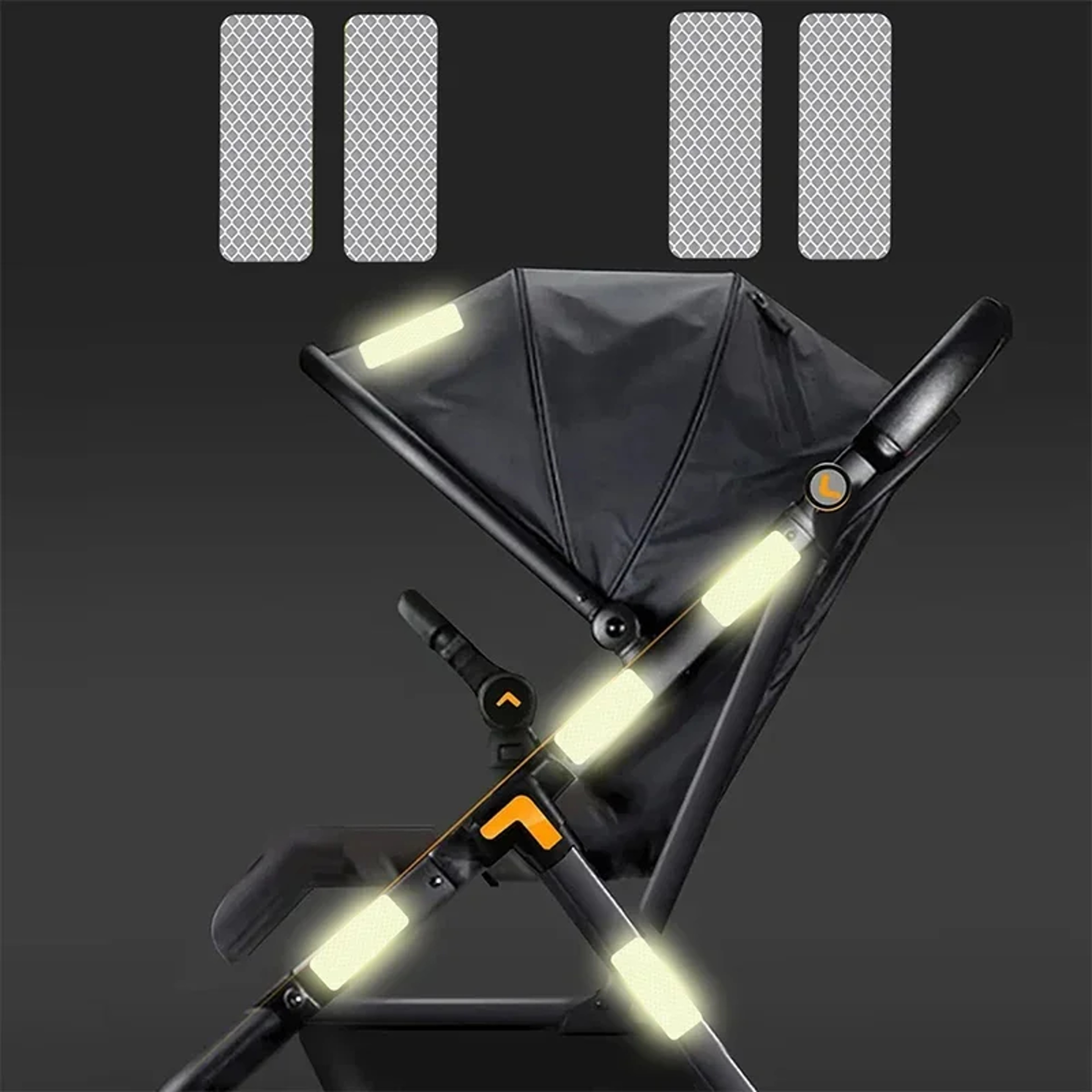 Baby Stroller Reflective Patch Waterproof Night Safety Warning Sticker Multifunction Anticollision  6