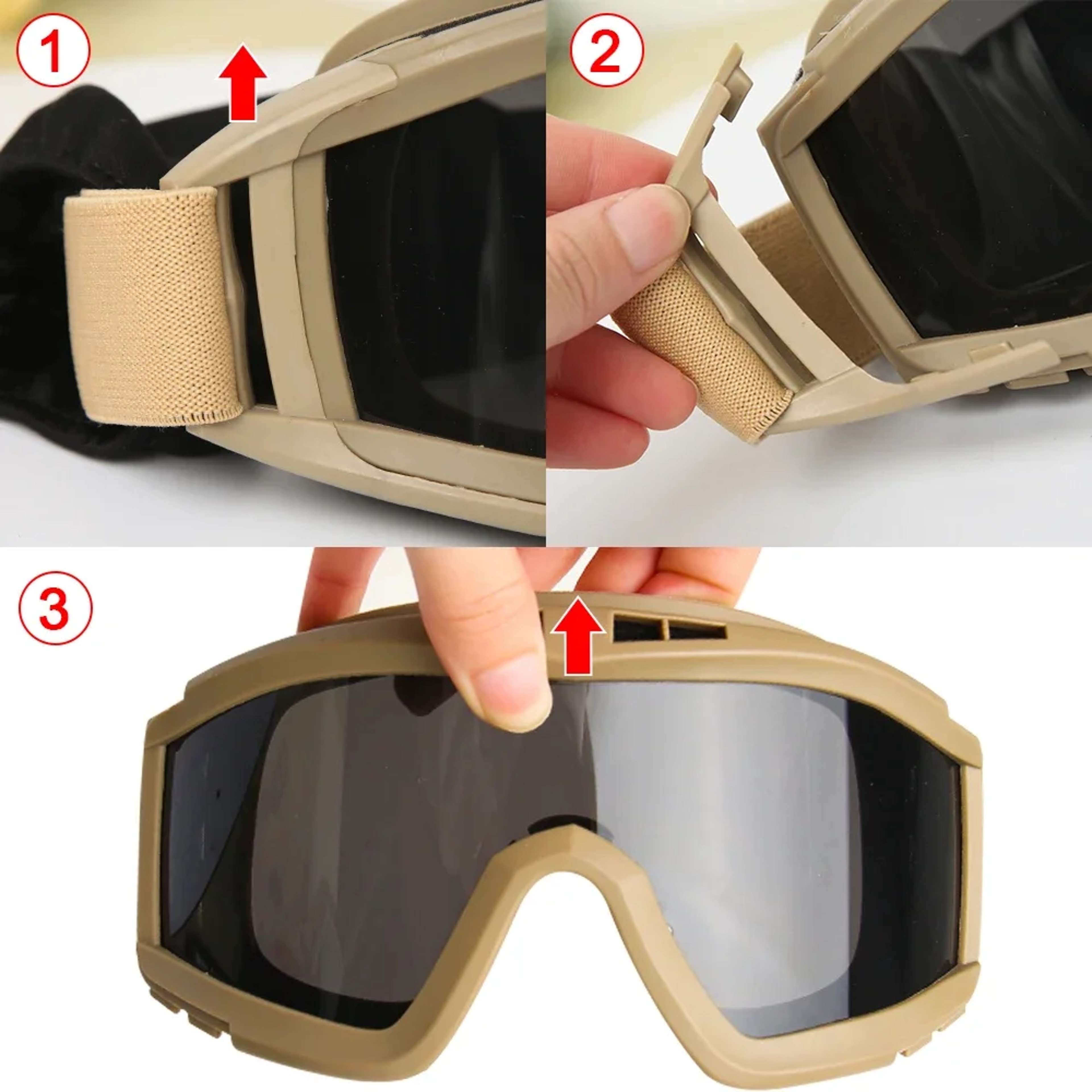 New Airsoft Tactical Goggles Windproof Dustproof Shooting Glasses Mountaineering Motorcycle Motocro 4