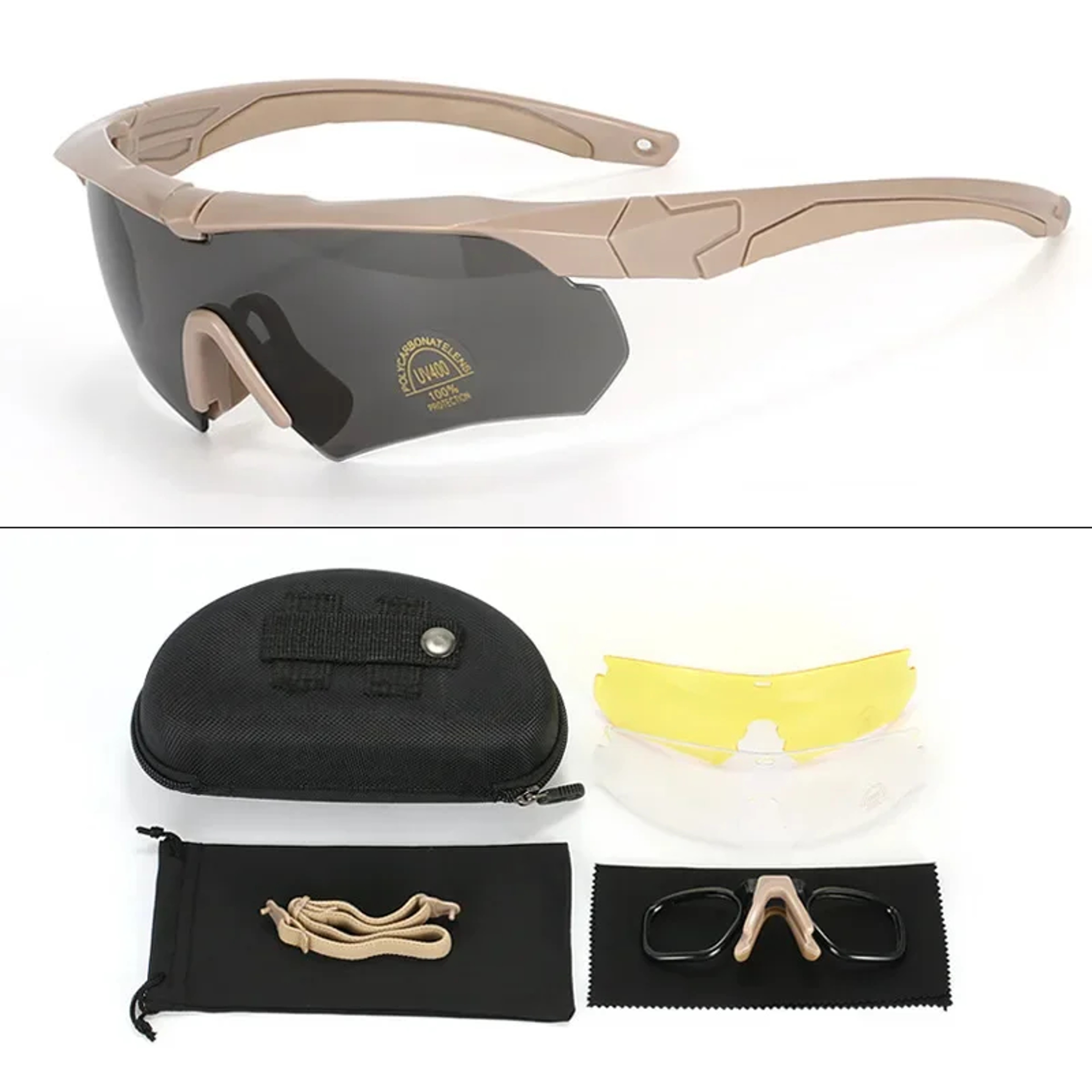 HD Lens Military Tactical Goggles Windproof Shooting Glasses For CS Airsoft Motocross Motorcycle Mo 4