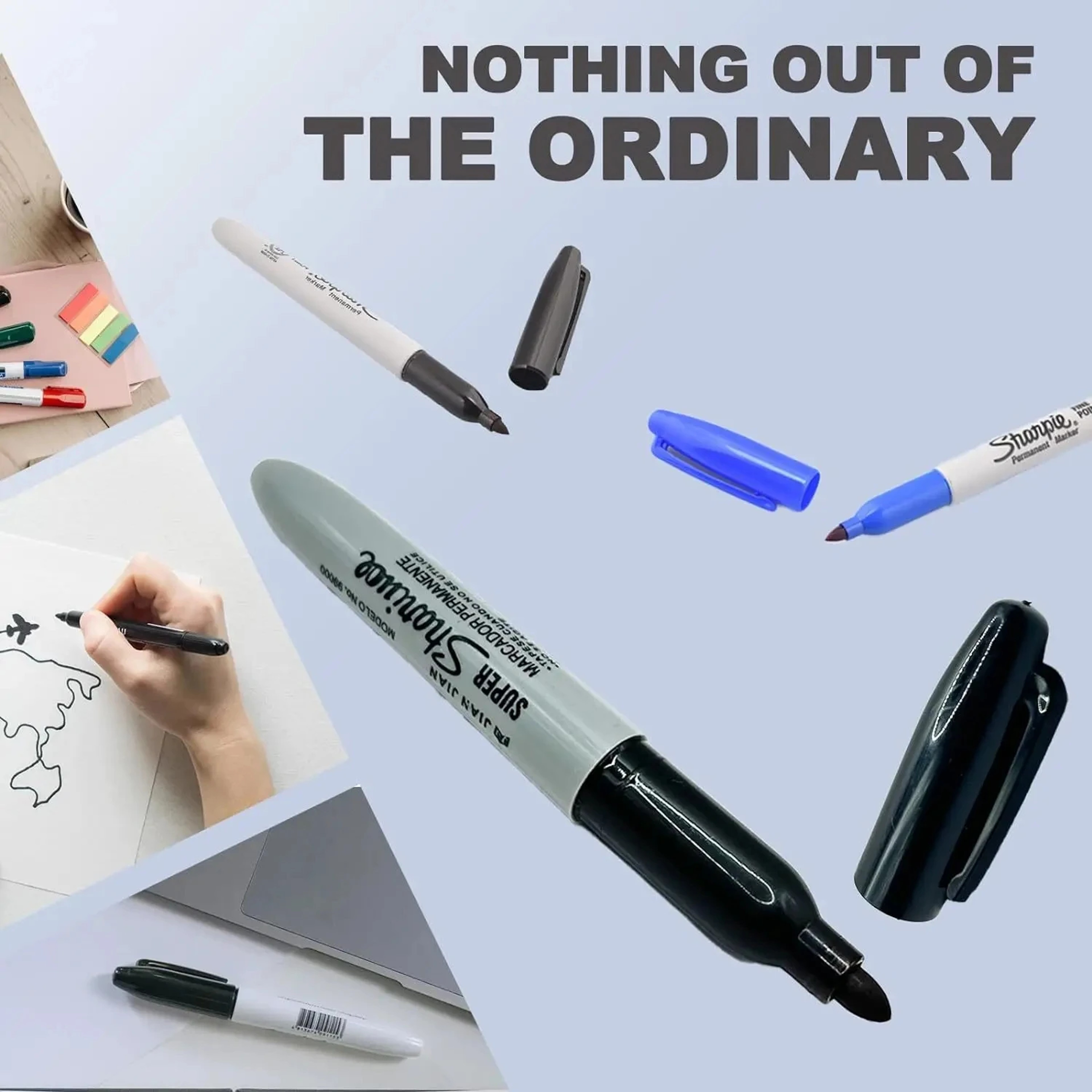 Diversion Safe Creative Fake Red Black Marker Pen For Hiding Necklace Money Small Valuables Home Of 3