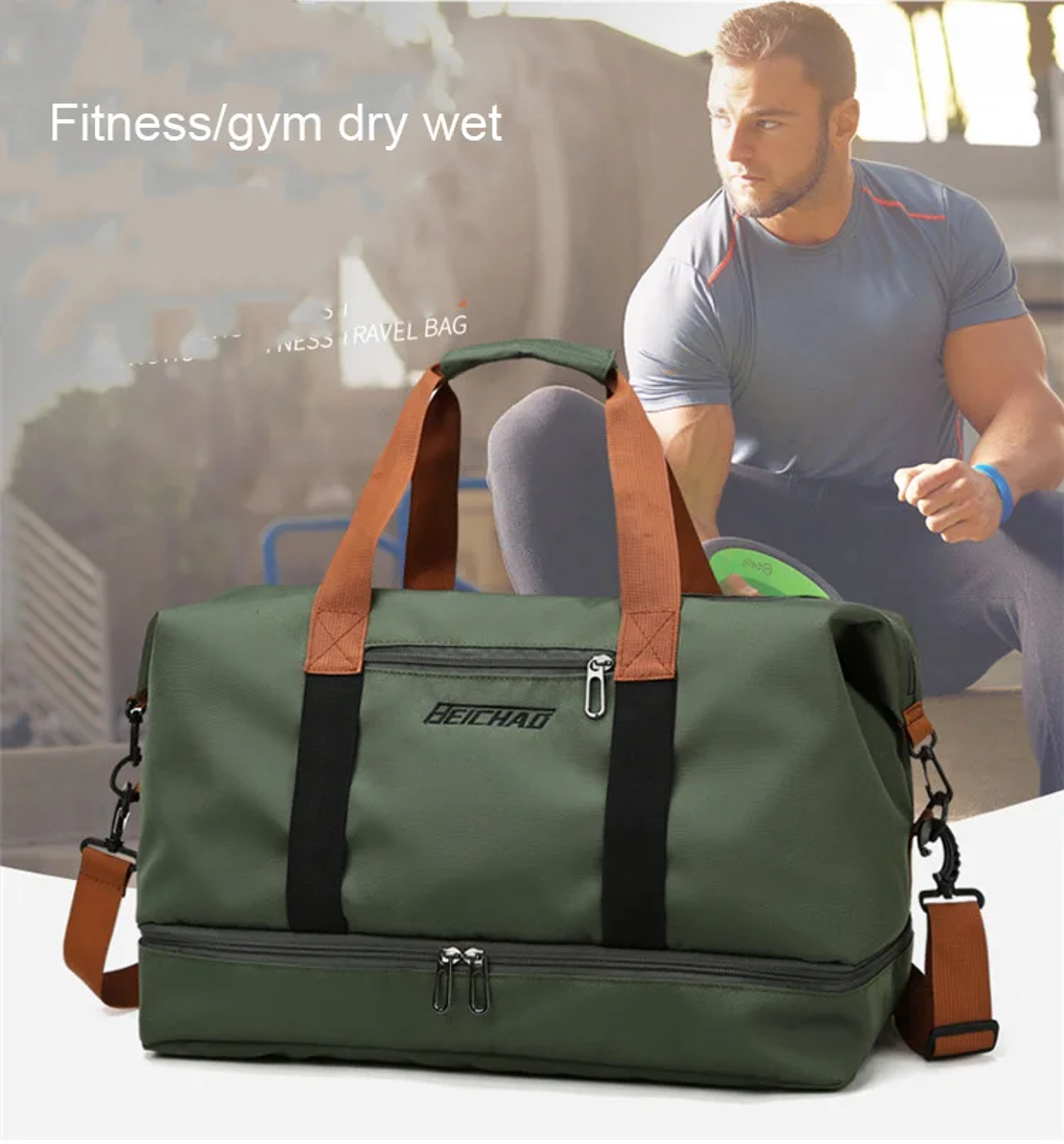 Portable Travel Gym Bag Shoulder Crossbody Weekender Duffel Fitness Bags Shortdistance Luggage Ches 0