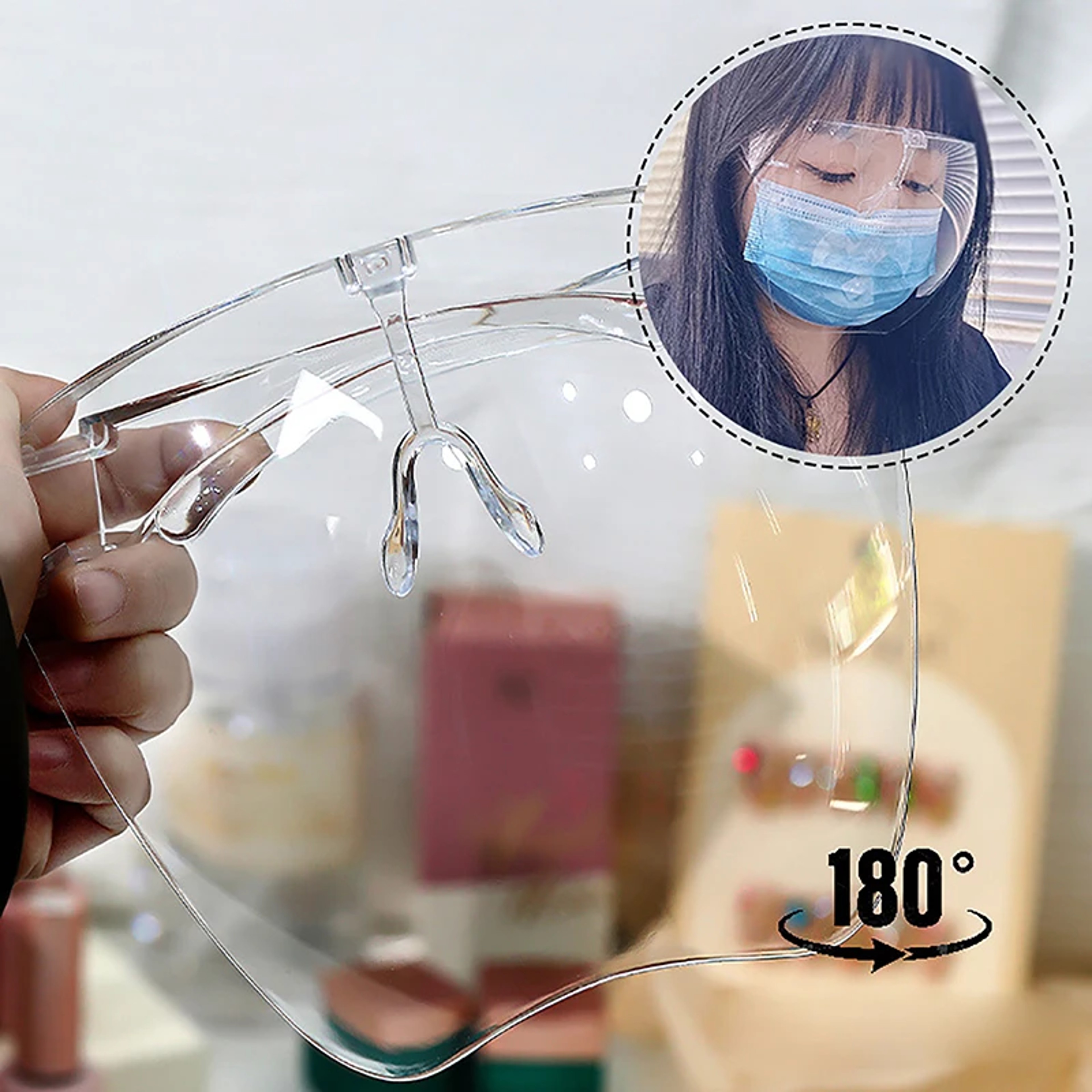 High Transparency Goggles Full Face High Definition Anti Fog Protective Mask Splash Resistant For N 3