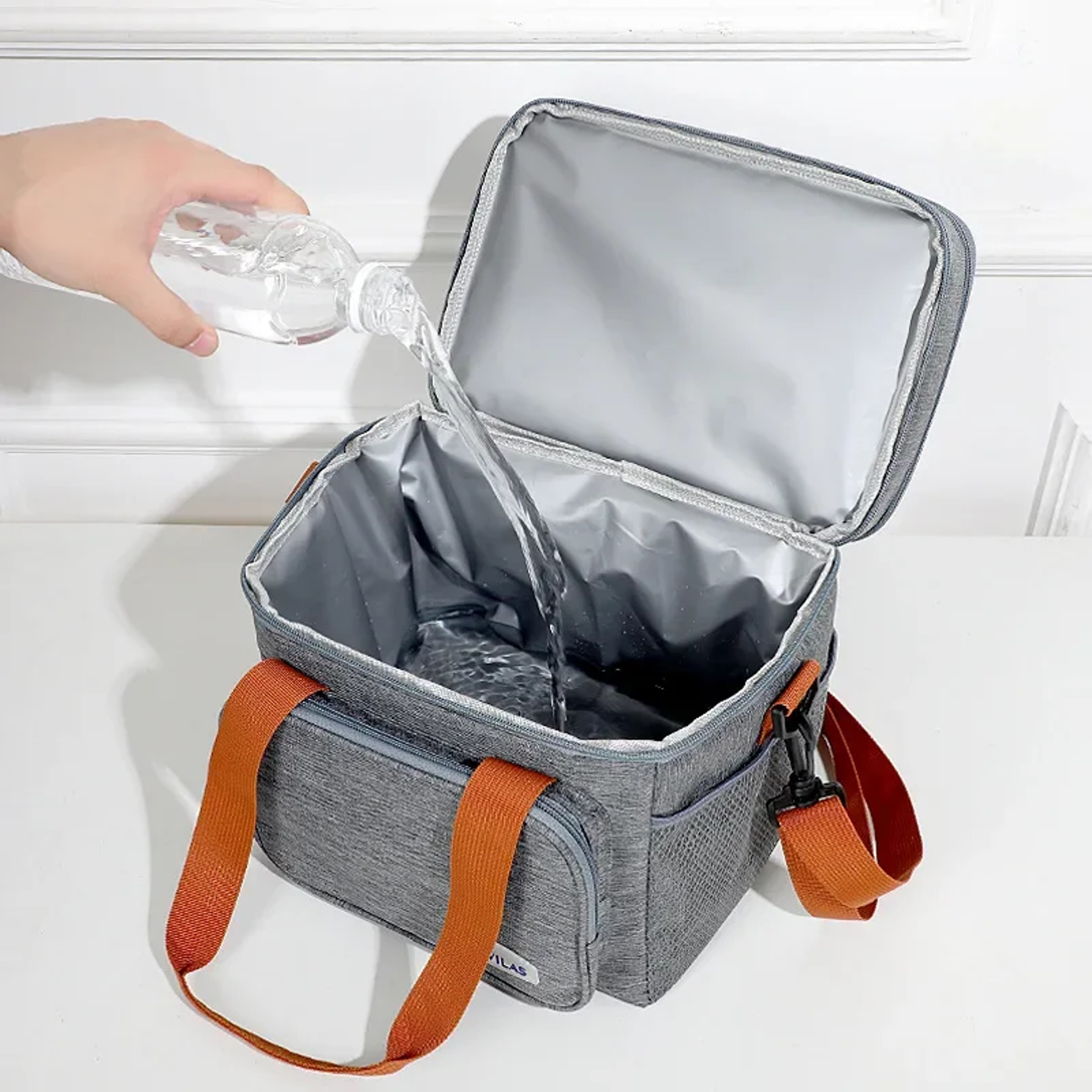 Portable Picnic Cooler Bag Durable Insulated Thermal Lunch Bag With Waterproof Shoulder Strap For O 2