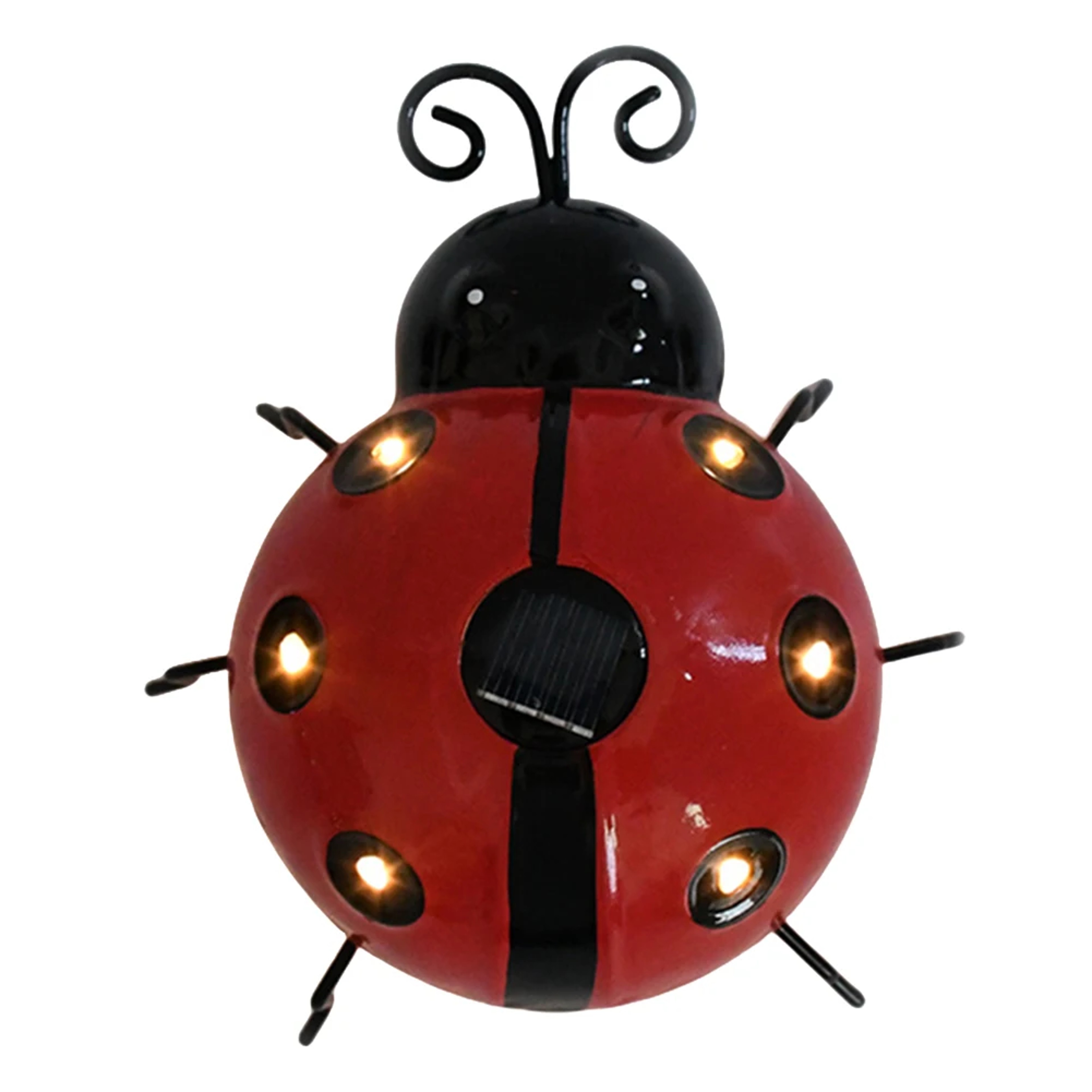 Metal Ladybug Solar Light Outdoor Hanging Beetle Ornament for Front Porch Backyard Decoration – view 1