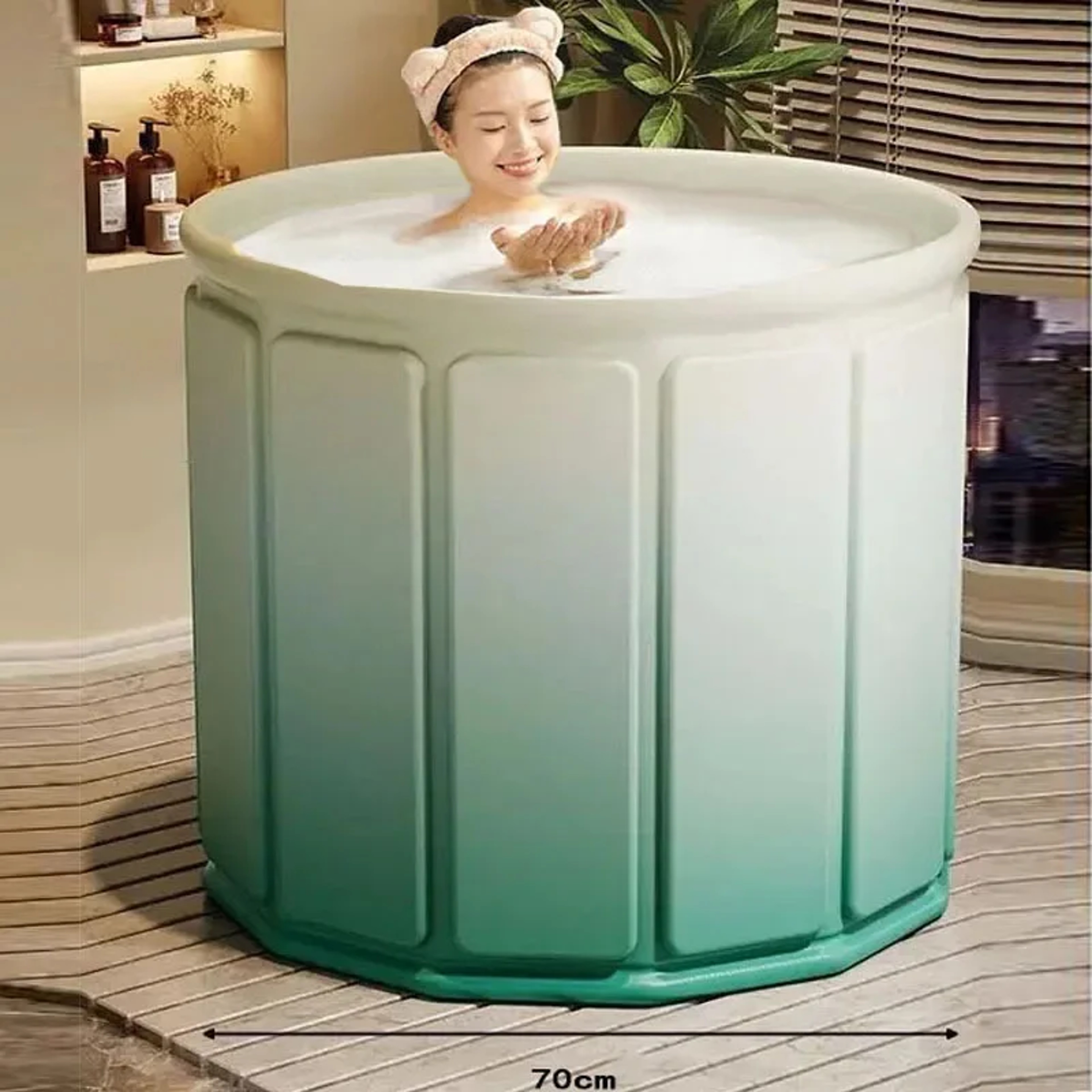 Portable Bathtub For Children And Adults Thickened Environment Friendly PVC Foldable Bath Tub 0