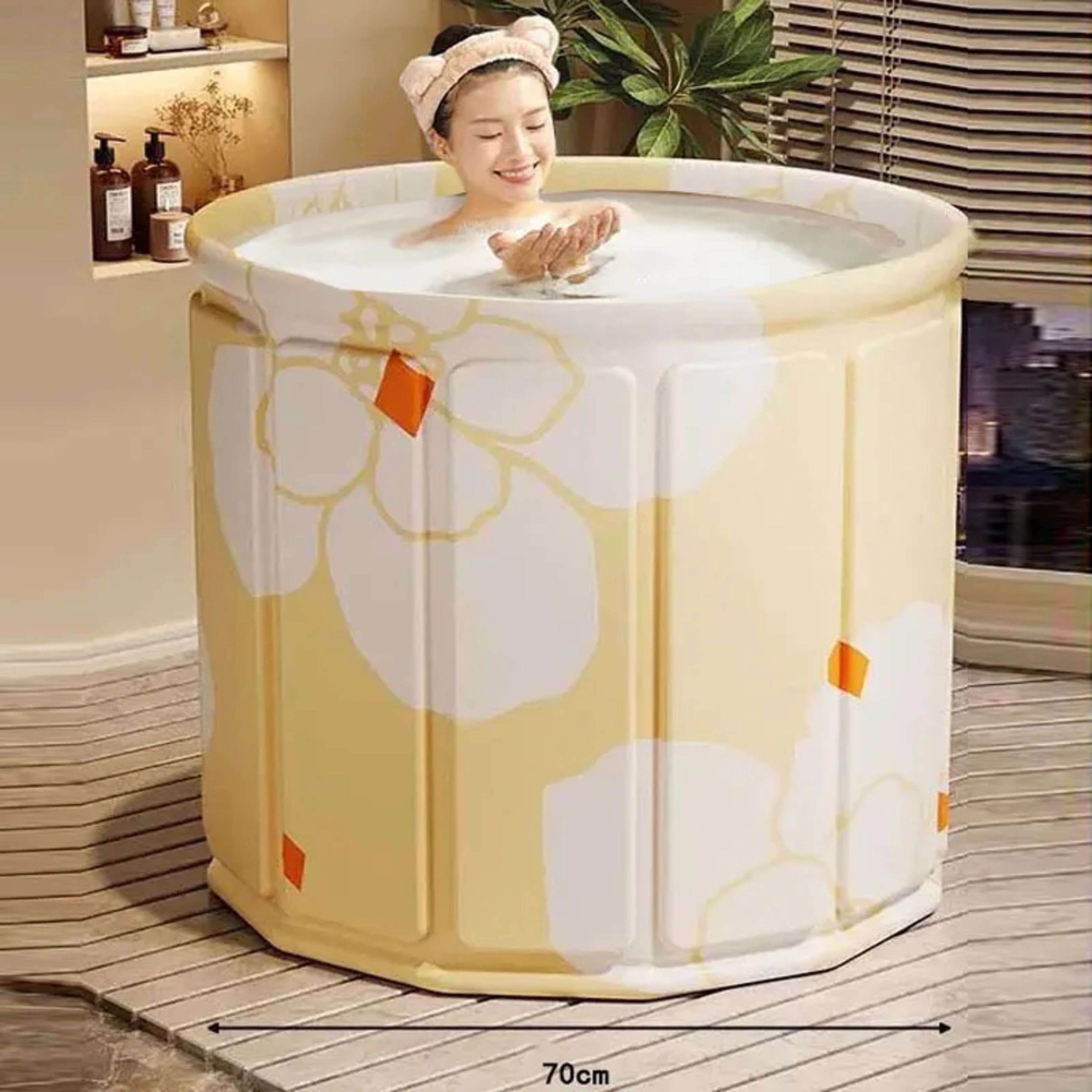 Portable Bathtub For Children And Adults Thickened Environment Friendly PVC Foldable Bath Tub 5