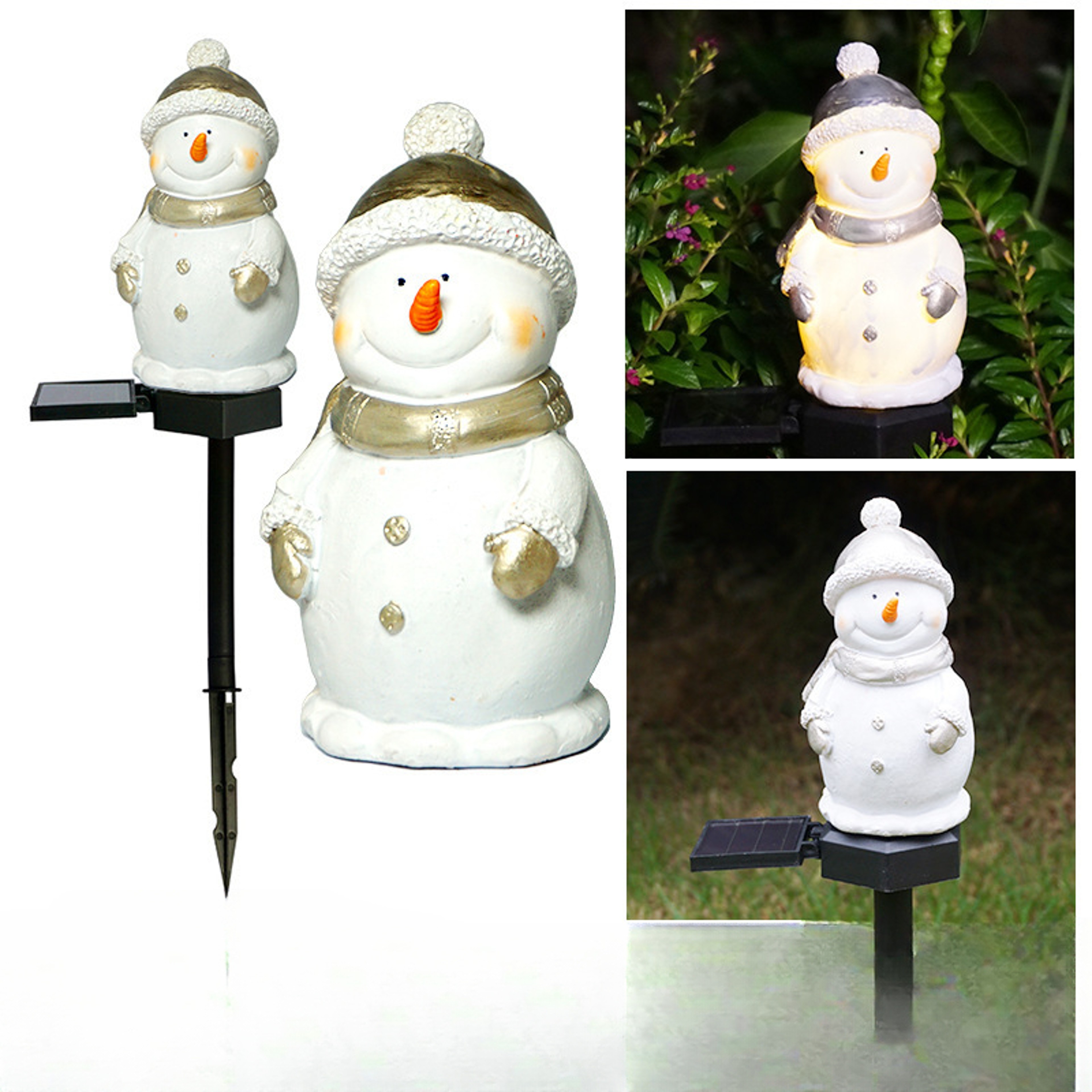 Waterproof Solar Christmas Tree Pumpkin Garden Stake Lights Halloween Outdoor Decor With Santa Crow 6