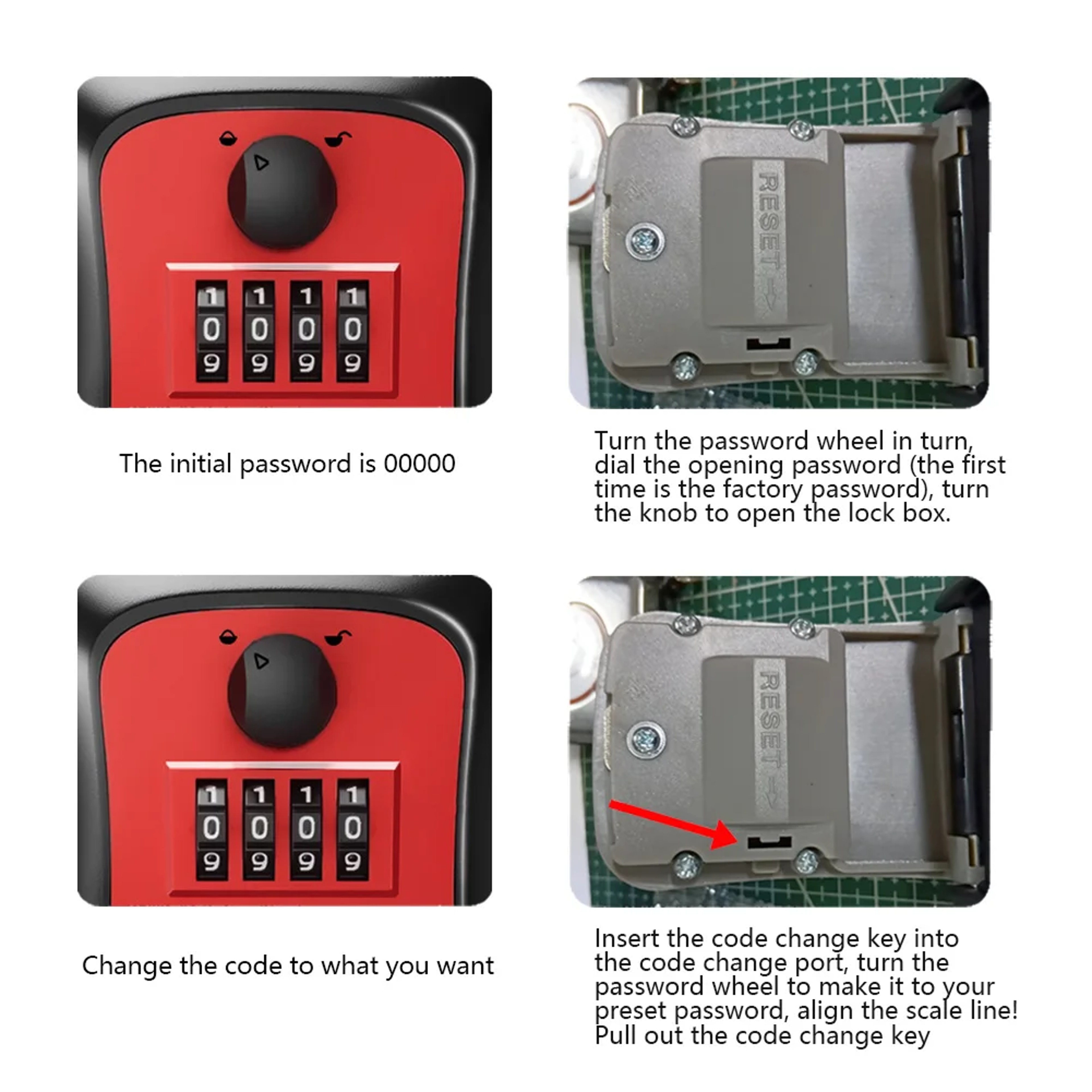 Wall Mounted Password Key Box Secure Durable Anti Theft Home Storage Management 3
