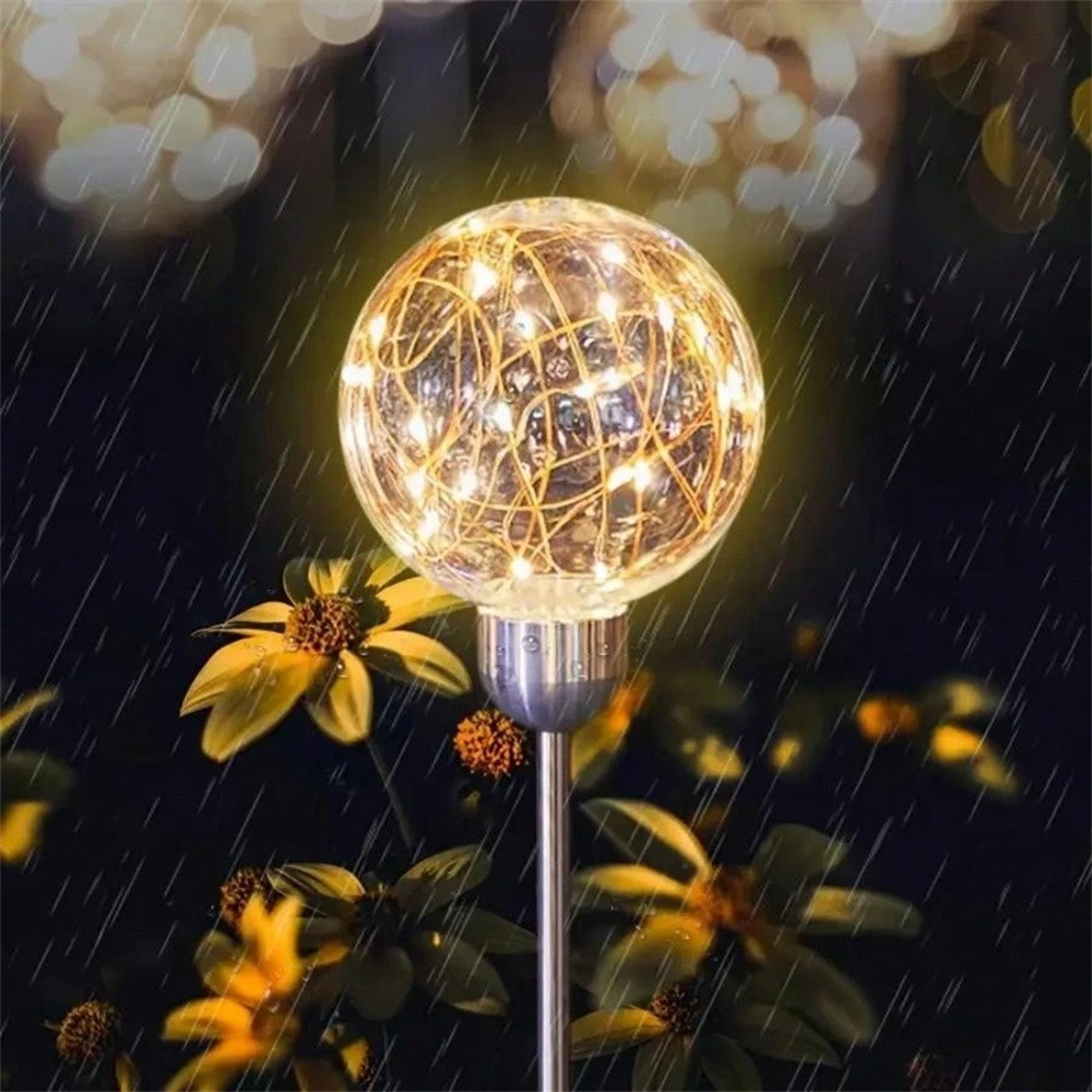 Garden And Lawn LED Solar Warm Light Wishing Ball Perfect For Courtyard Balcony Party Festival Deco 3
