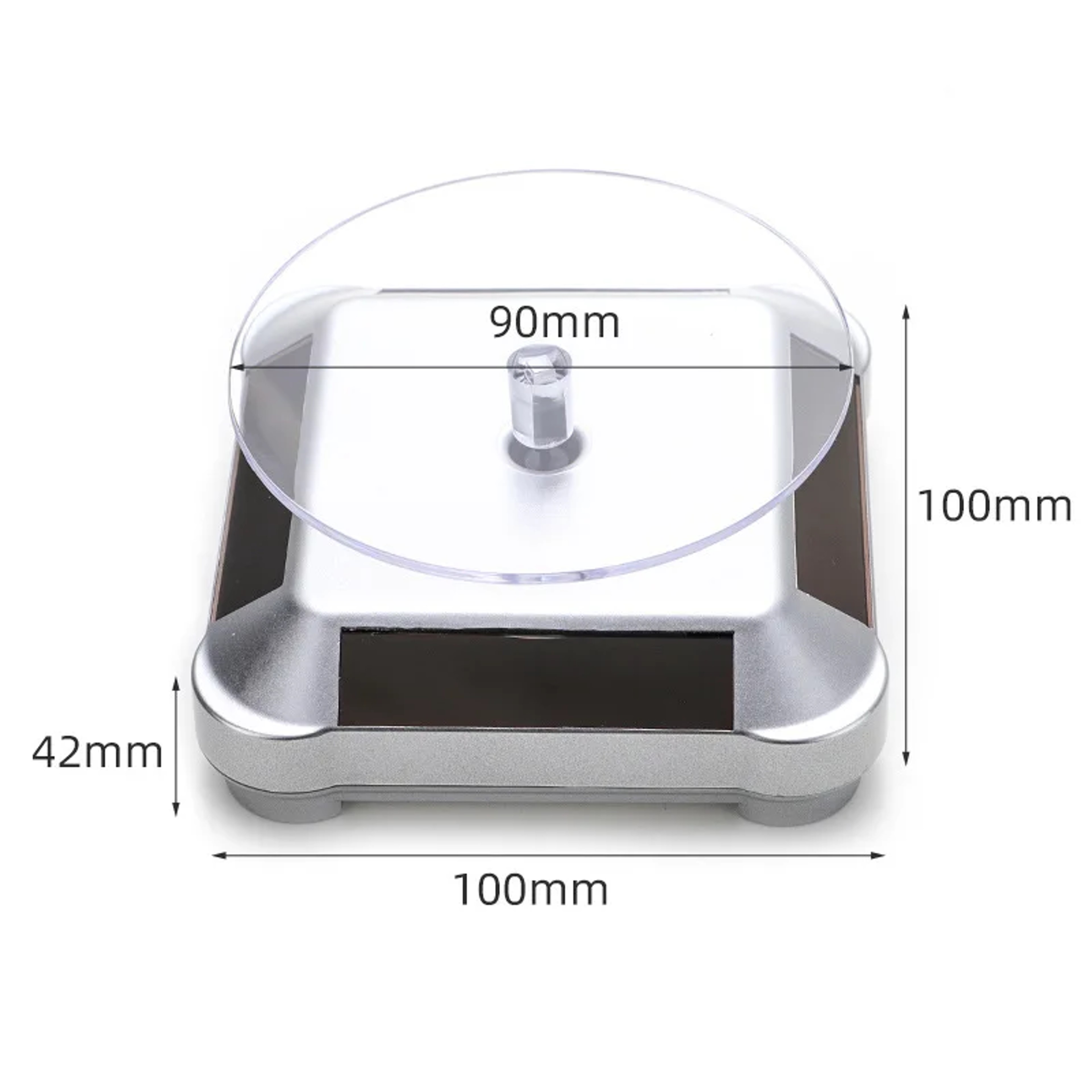 Automatic Rotating Turntable Solar Showcase Jewelry Organizer Jade Ware Watch Necklace Bracelet Pho 2