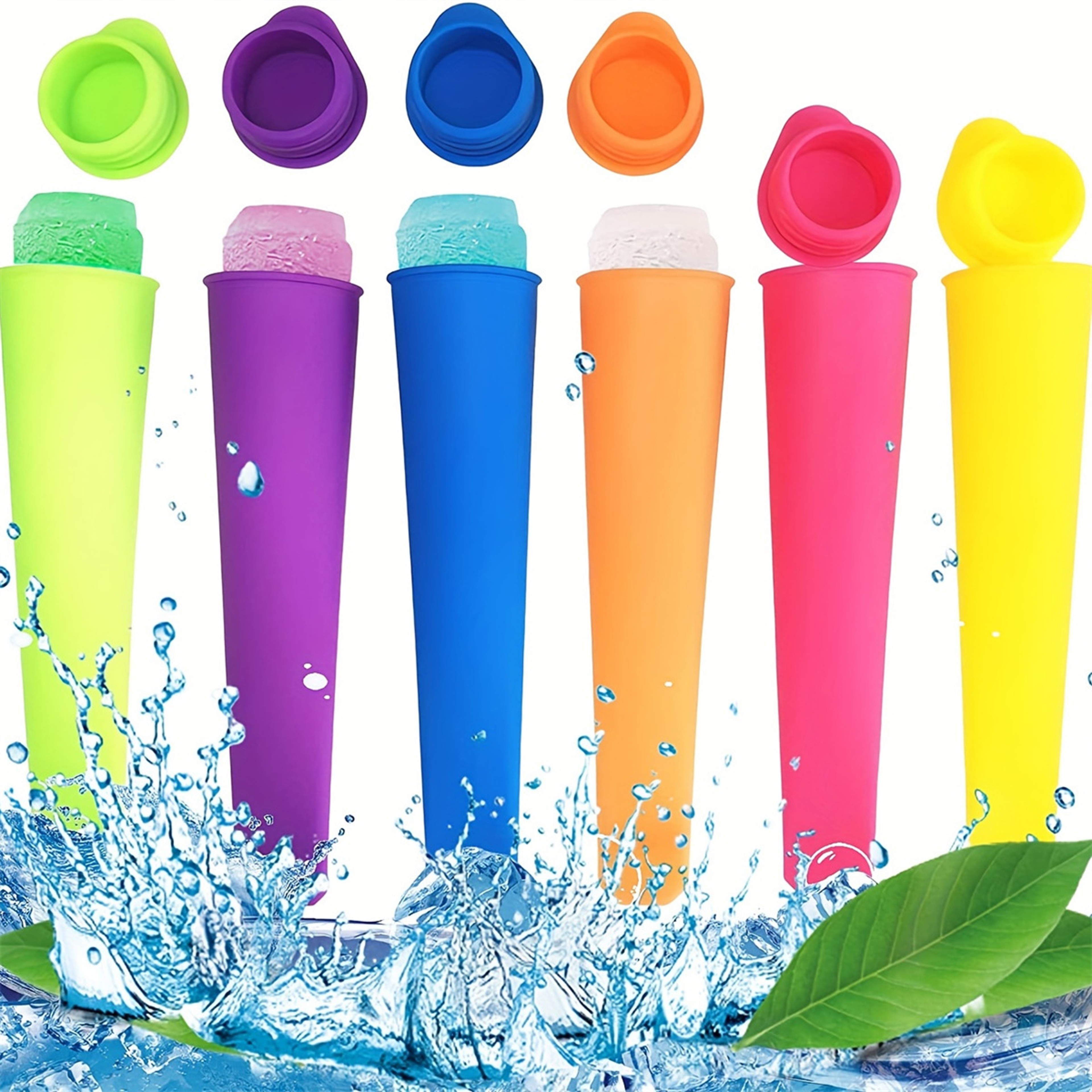 Reusable Silicone Pop Mold Ice Lolly Ice Cube Mould 6pcs Summer Ice Cream Mold Diy Food Grade Kitch 0