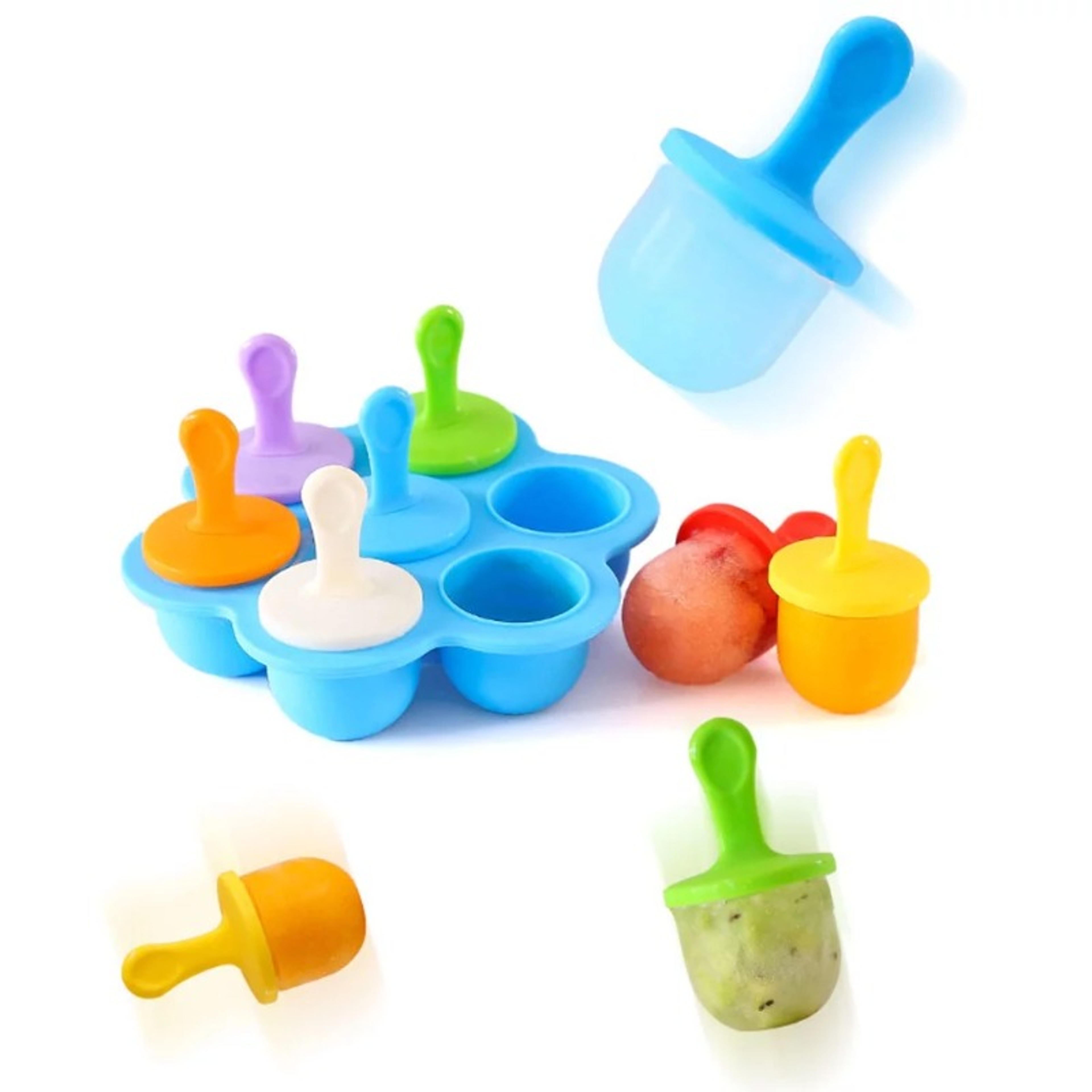Reusable Ice Cream Mold Silicone Popsicle Tray Non Stick Ice Cube Tray Homemade Food For Kids Mini  0