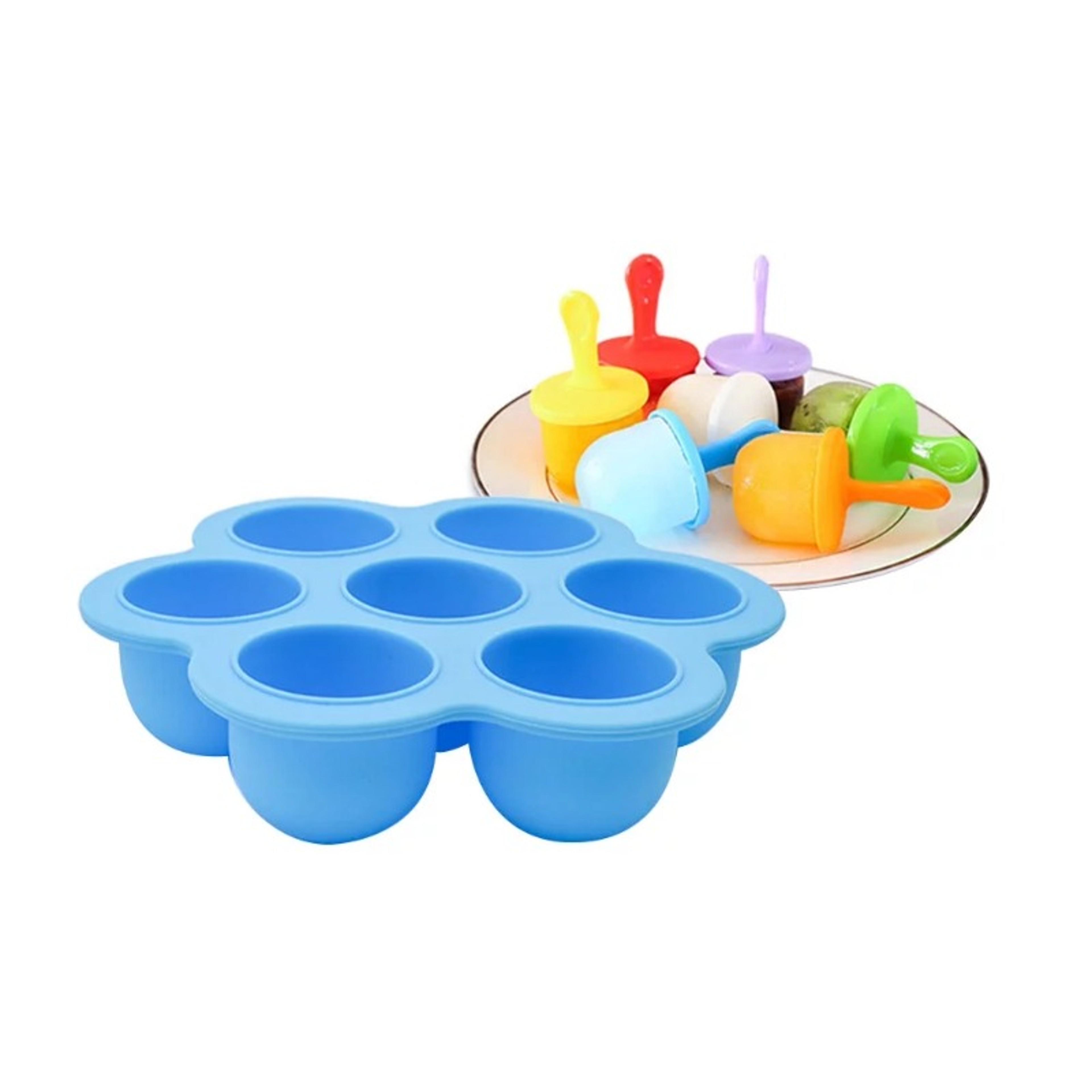 Reusable Ice Cream Mold Silicone Popsicle Tray Non Stick Ice Cube Tray Homemade Food For Kids Mini  4