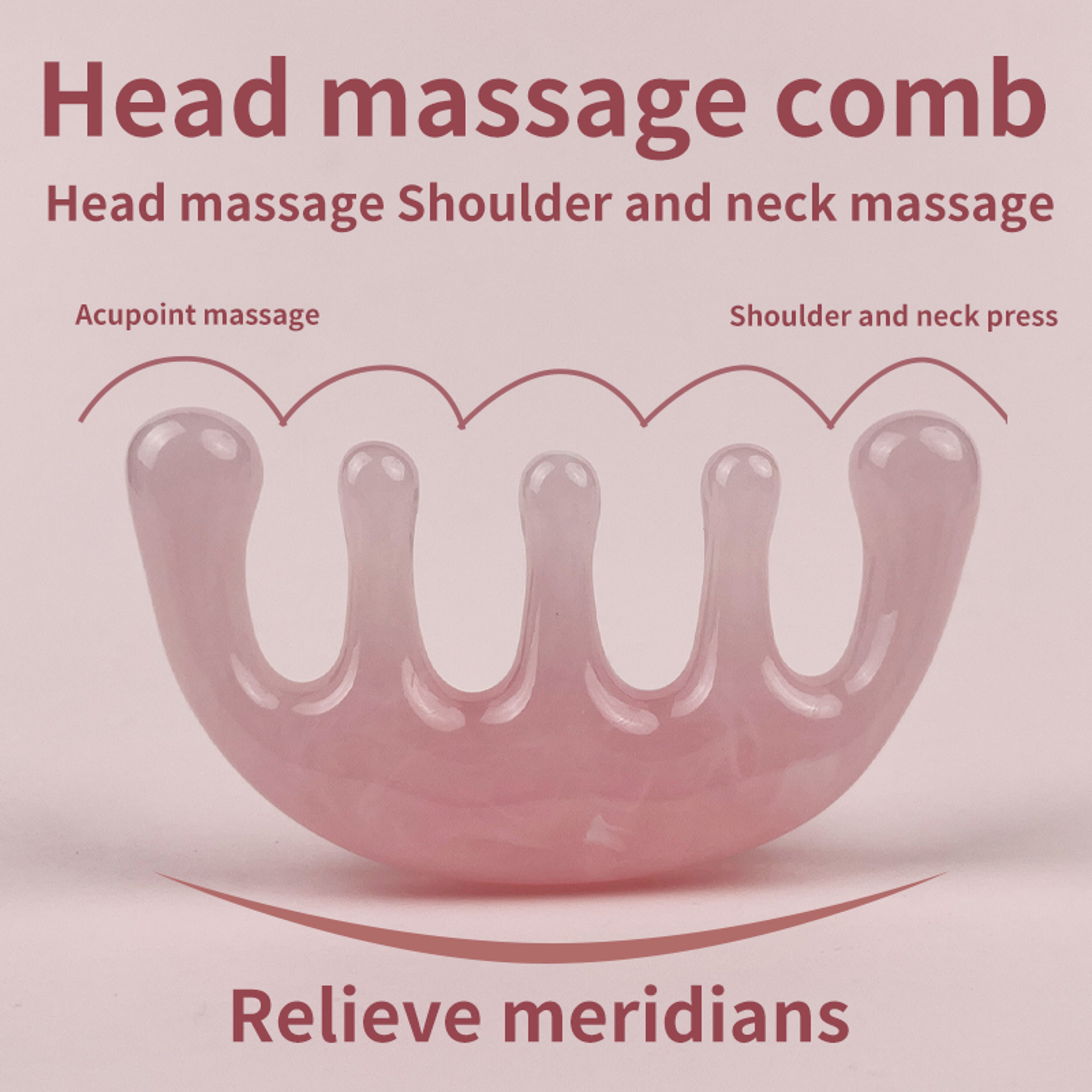 Practical Head Massage Comb FiveTooth Meridian Tool For Home Relaxation 2