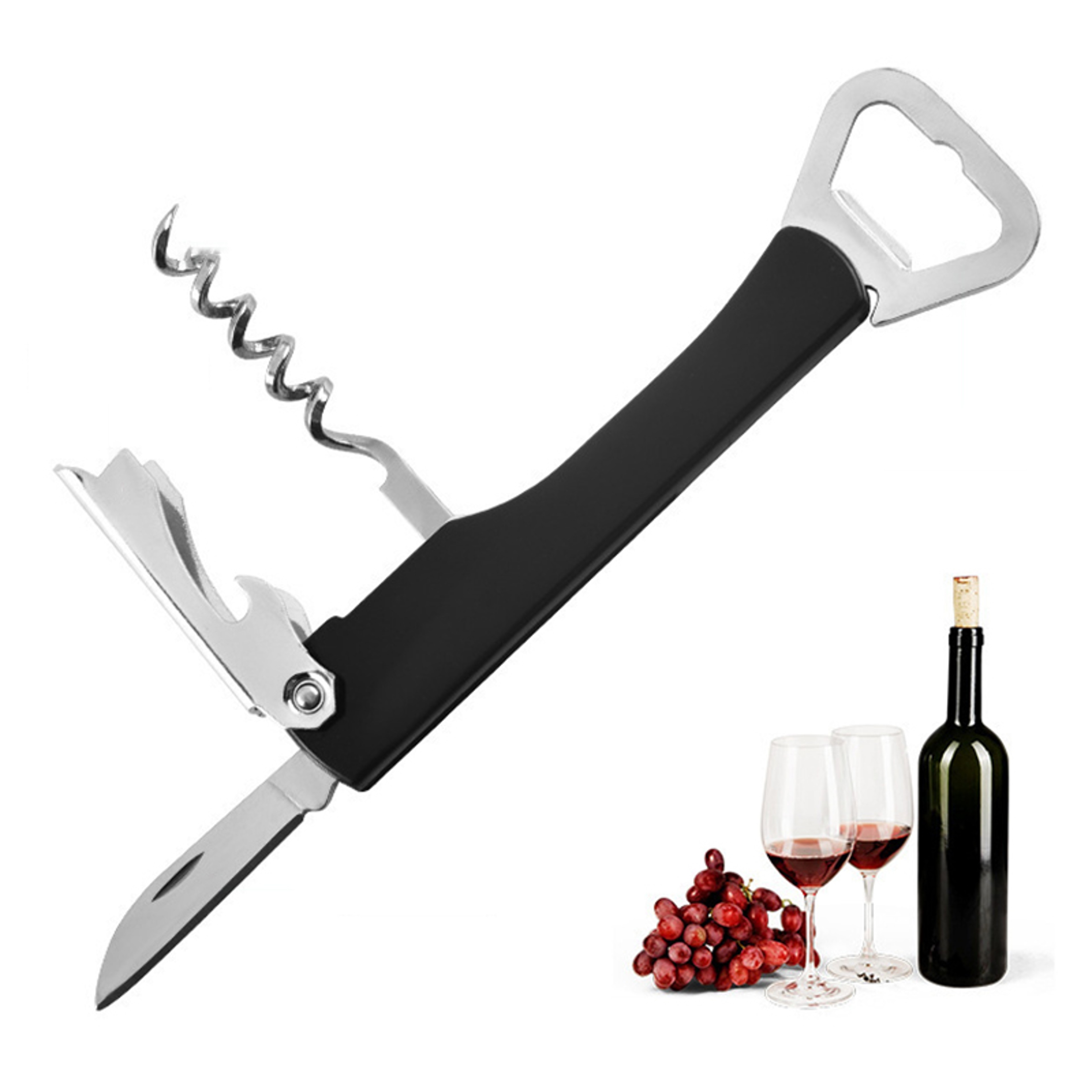 Beer And Red Wine Bottle Opener Plastic Multi Functional Wine Opener – view 3