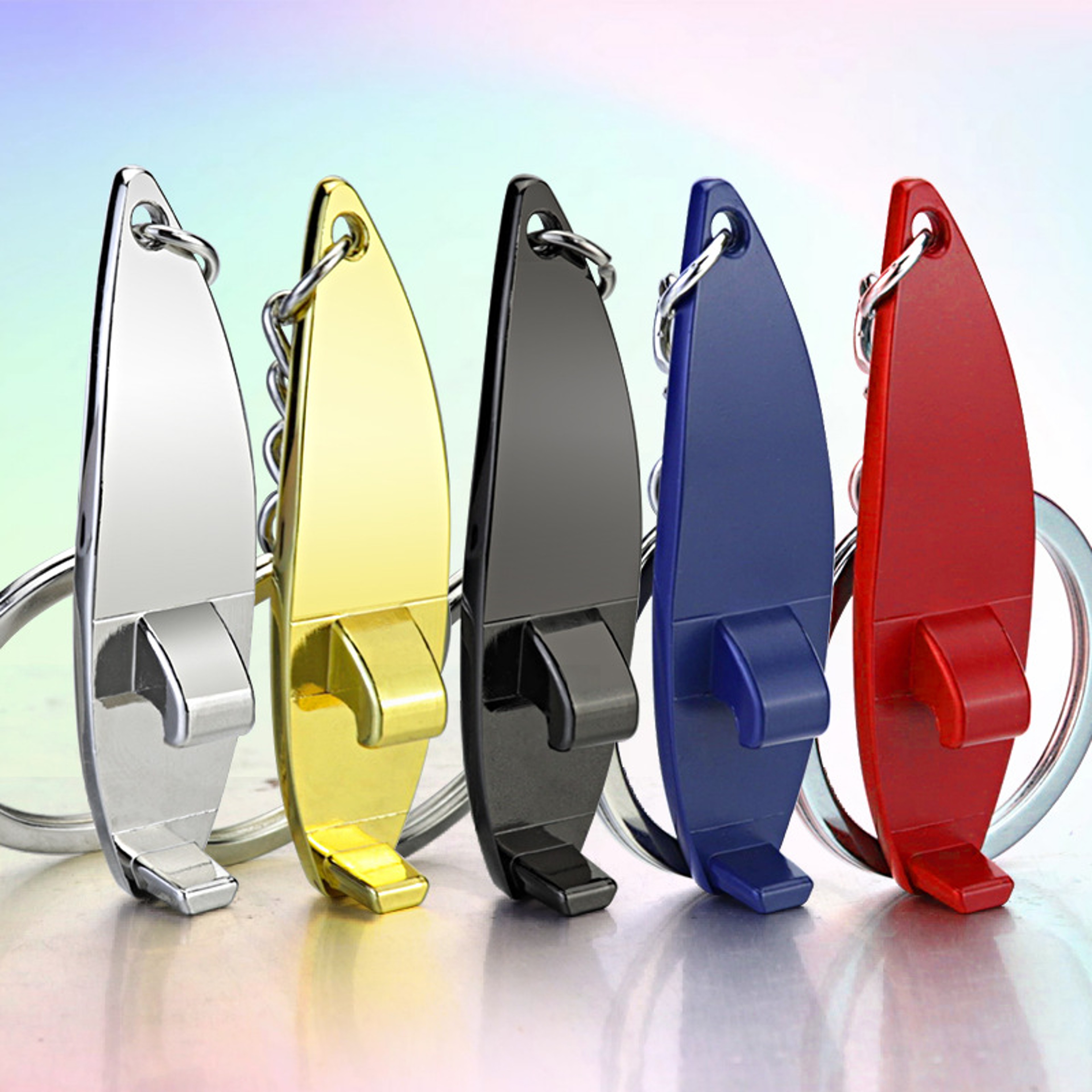 Surfboard Shaped Metal Beer Bottle Opener Keychain For Gift 2