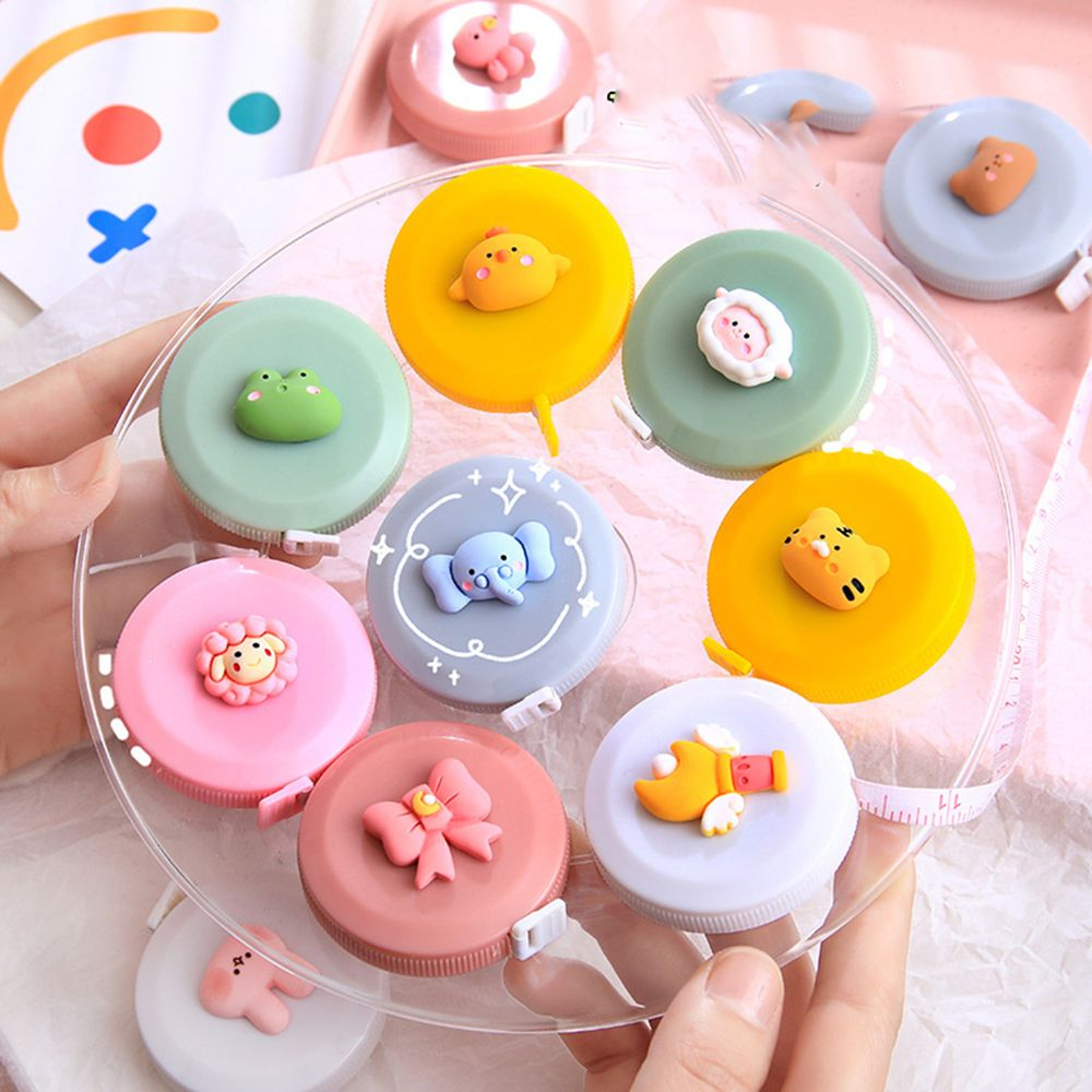 Portable Cartoon 150cm60 Retractable Ruler For Children Height Inch Roll Sewing Tailor Tape Measure 1
