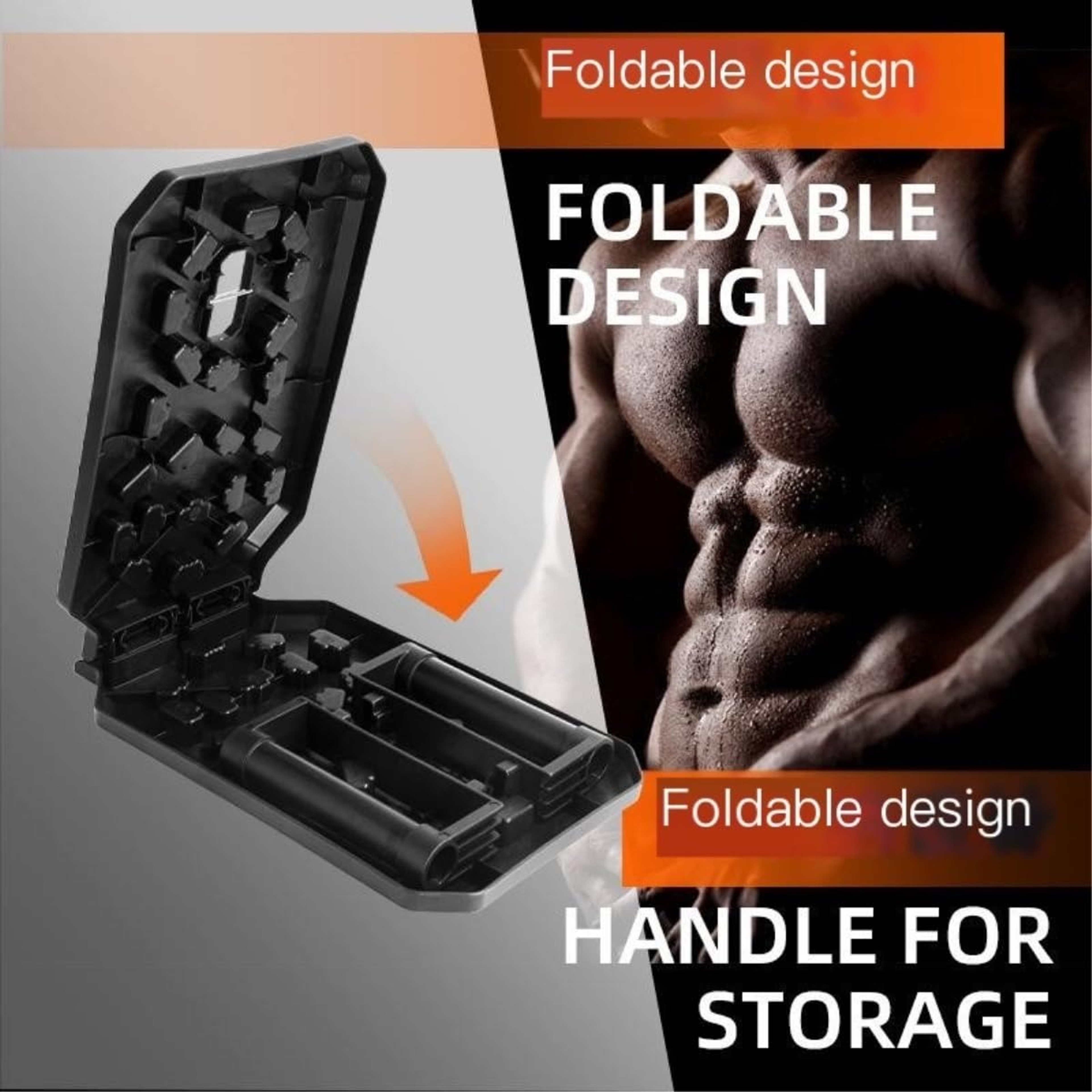 Foldable Fitness Equipment With Handles For Chest Abdomen Arms And Back Training Portable Multifunc 1