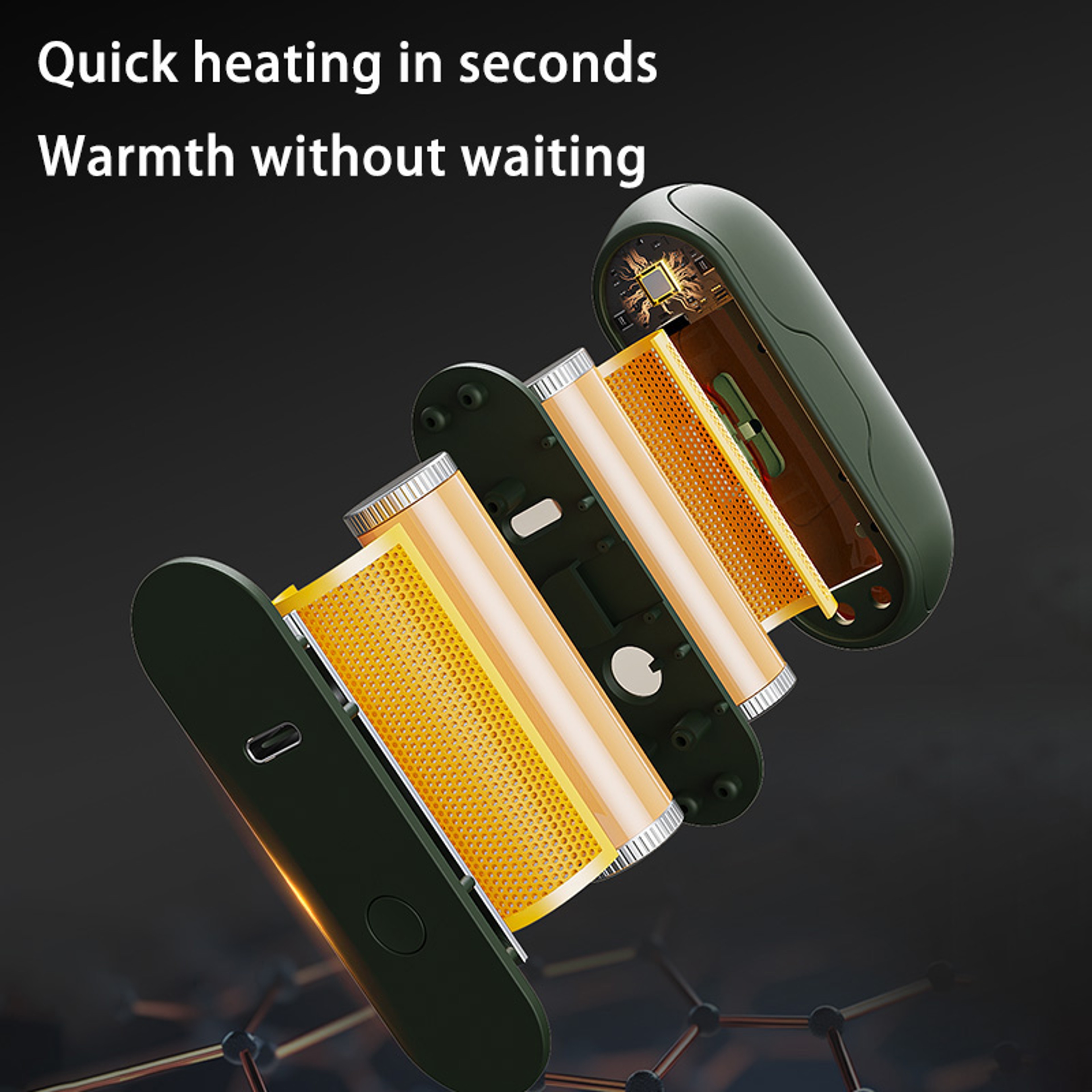 Electric Hand Warmer For Winter Magnetic Digital Display LongLasting Warmth Fast Heating 6