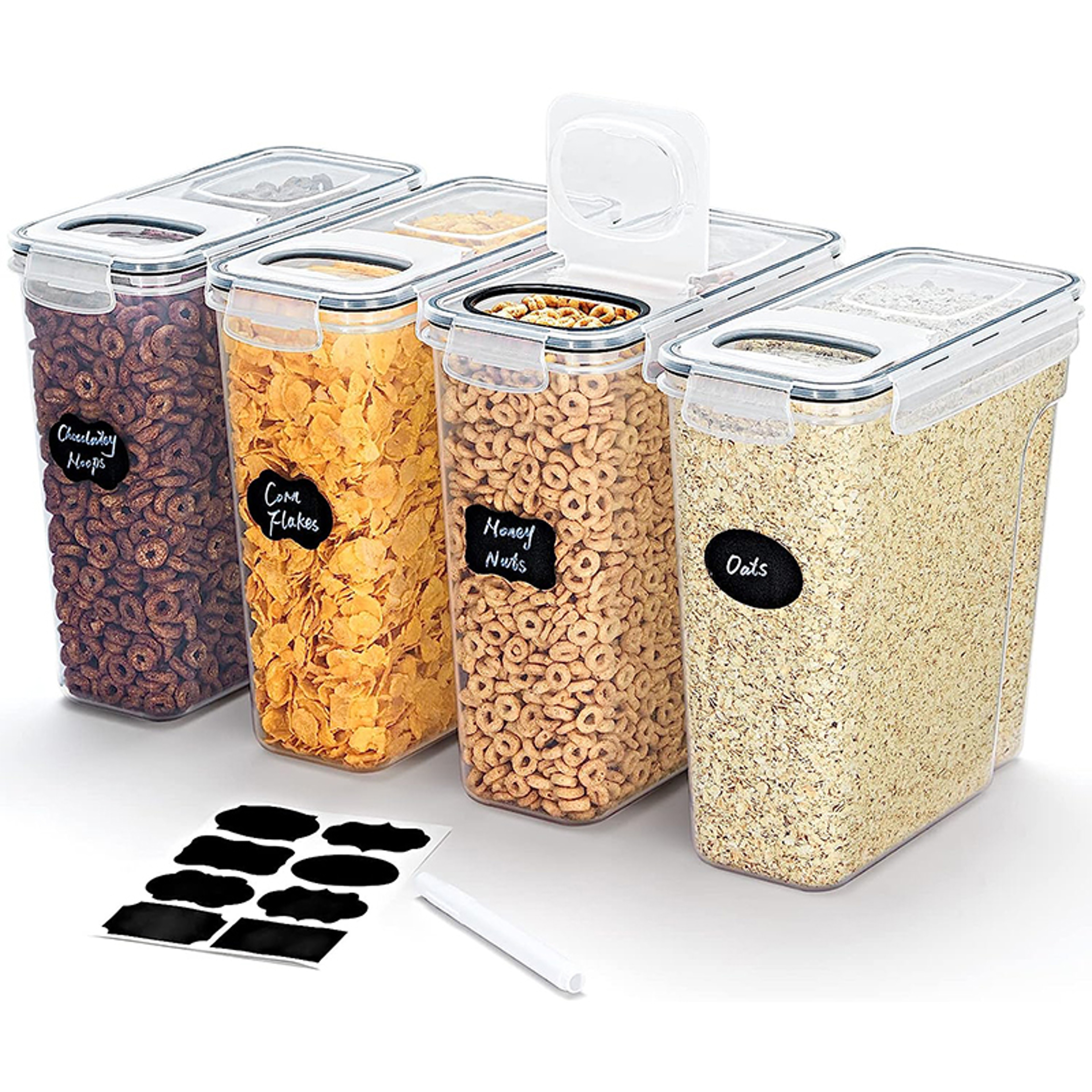 Airtight Cereal Storage Containers With Lids Moistureproof Food Tank Kitchen Organization Box With  0
