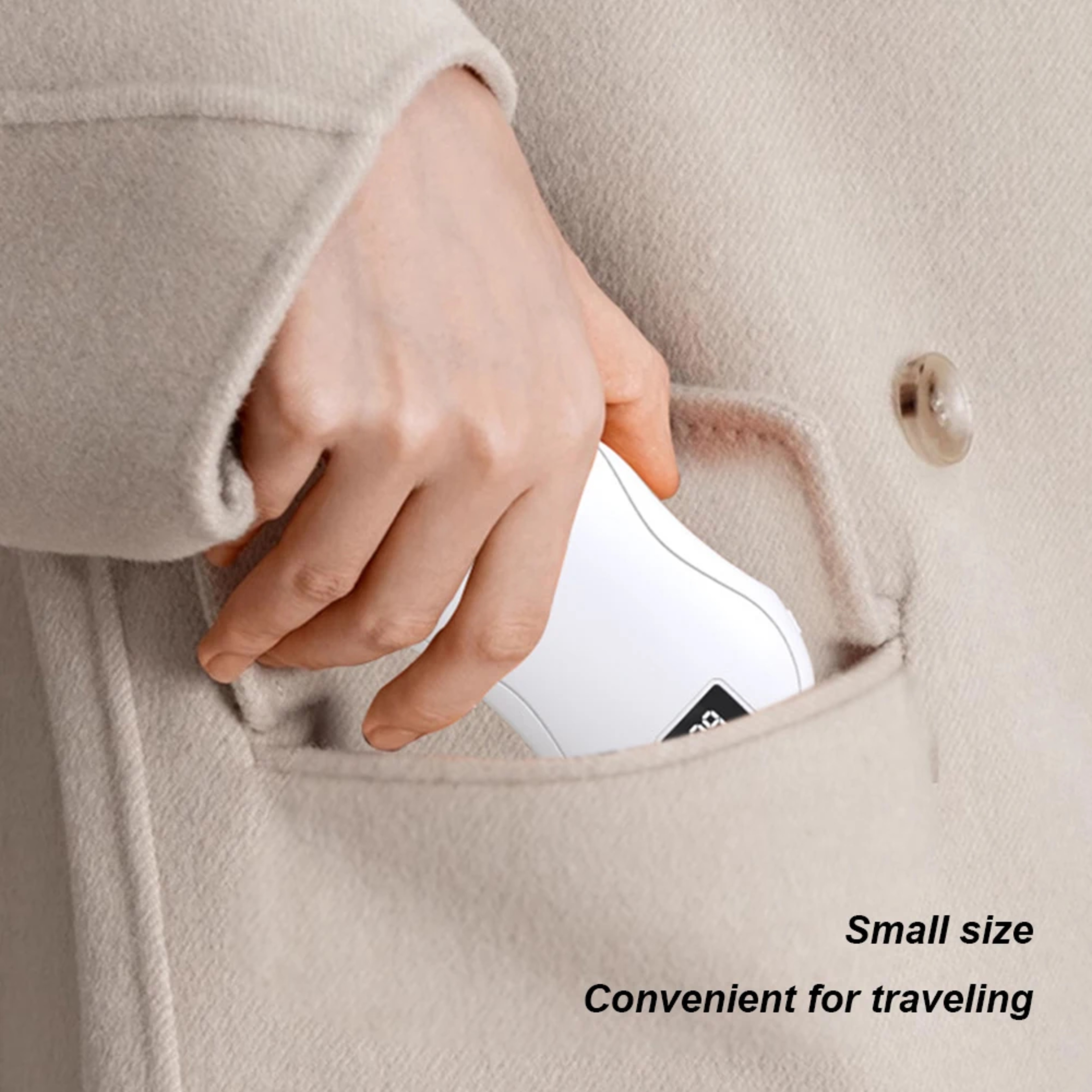 Fast Heating Portable Hand Warmer Digital Display Safe Double Sided Warmth For Winter 4