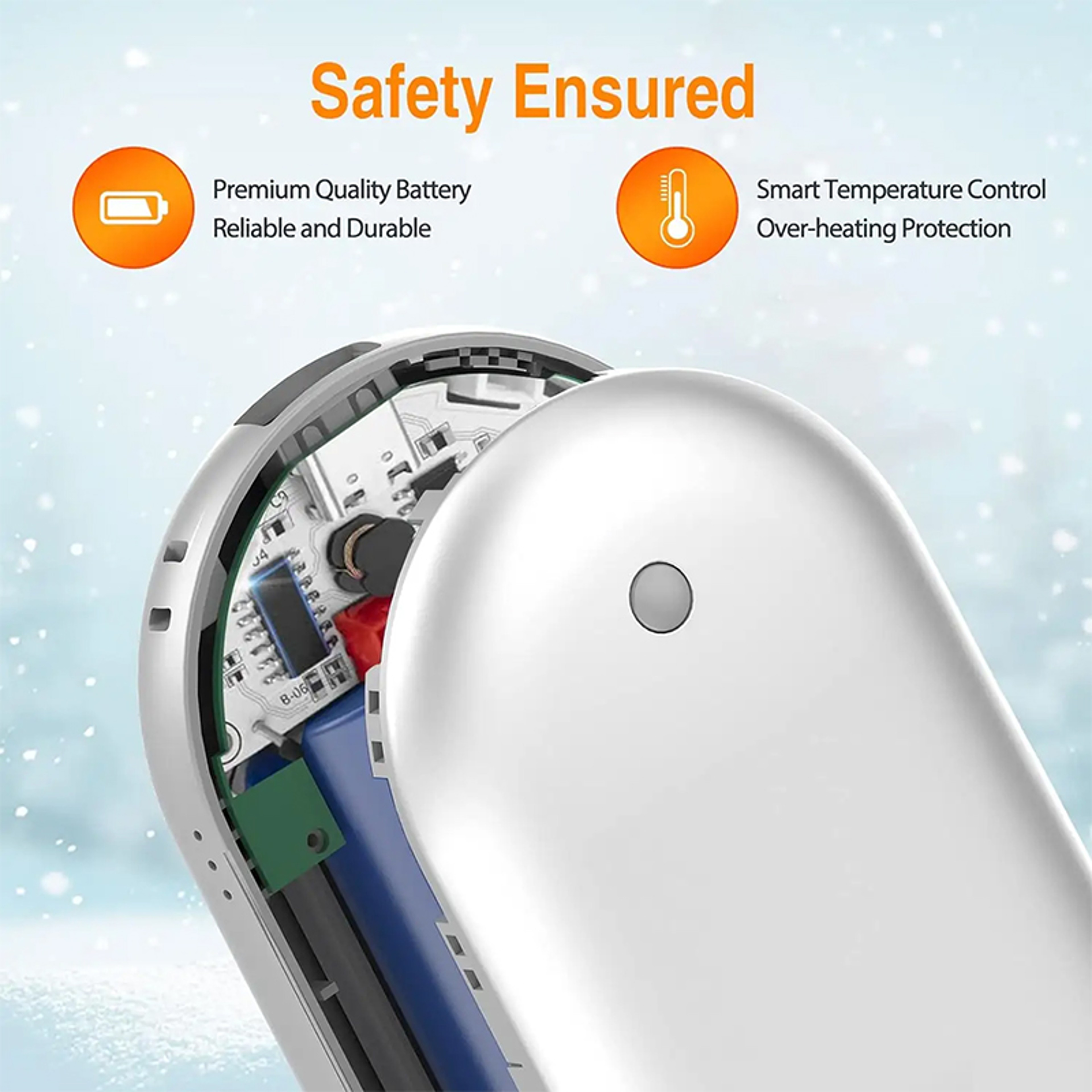 Winter Gift Hand Warmer Portable Lightweight Power Bank Double Sided Heating USB Charging – view 6
