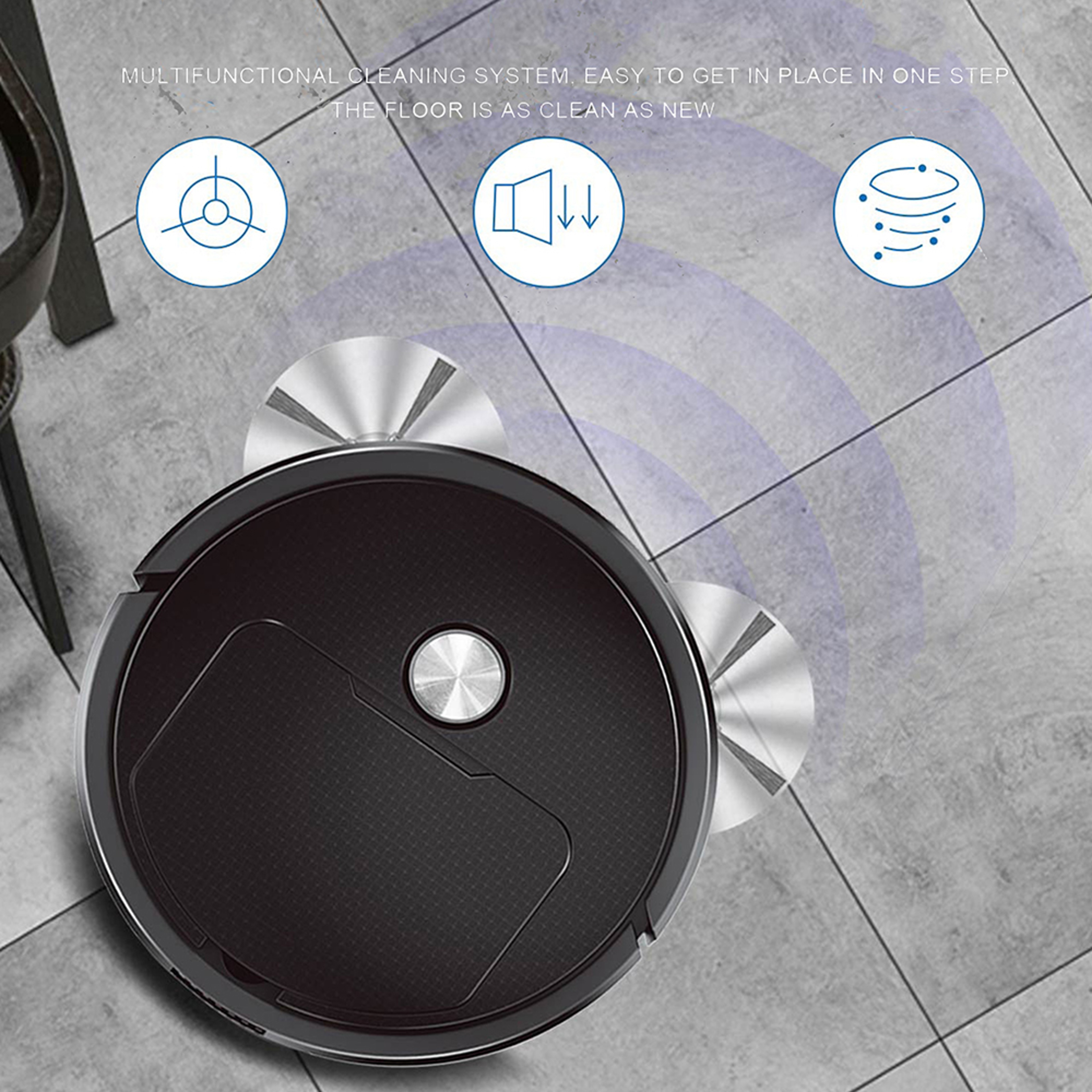 Wireless Smart Sweeping Robot for Home Mini Sweeper Vacuum Cleaner – view 2
