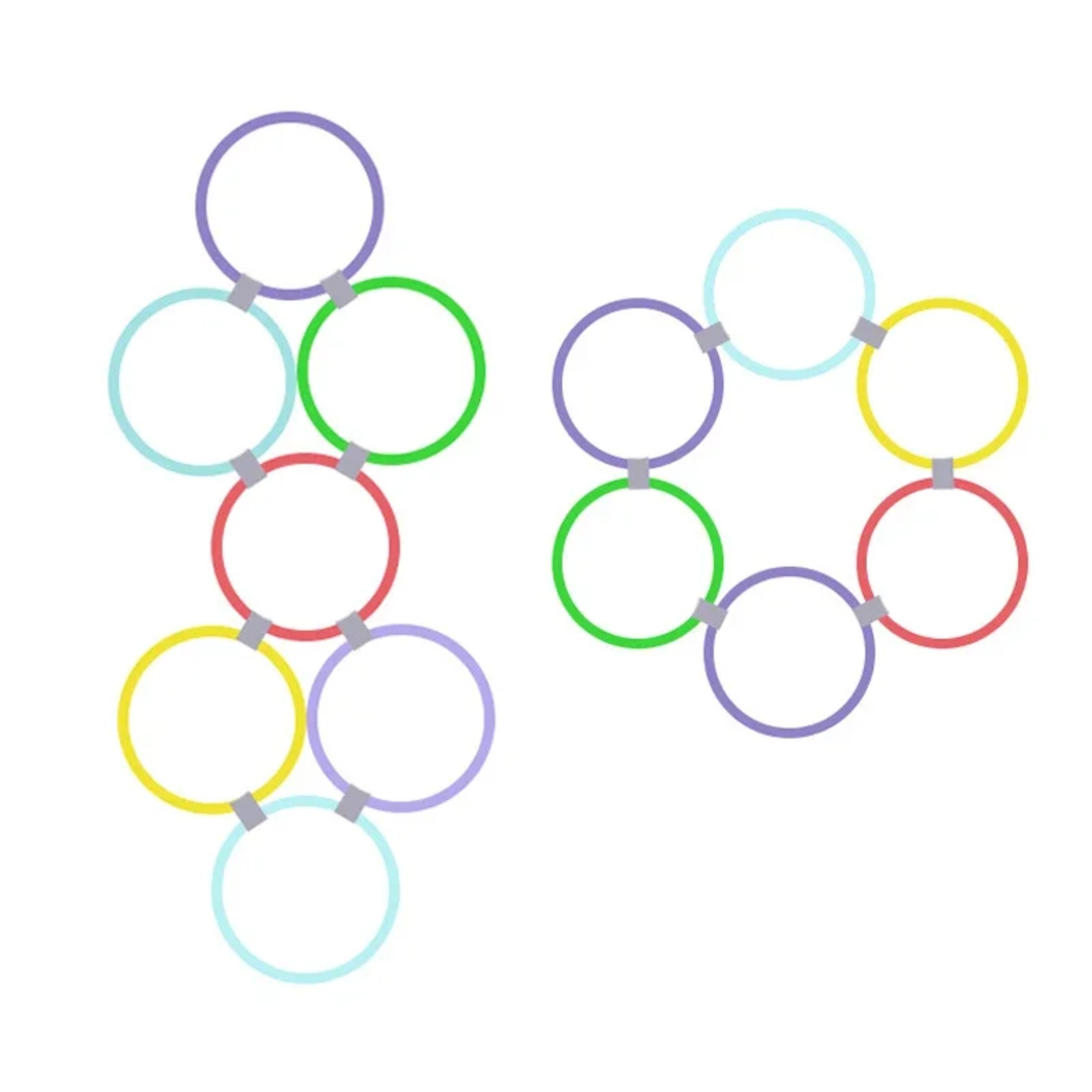 Hoops Outdoor Funny Physical Training Sport Lattice Jump Ring Set With Connectors For Park Football 3