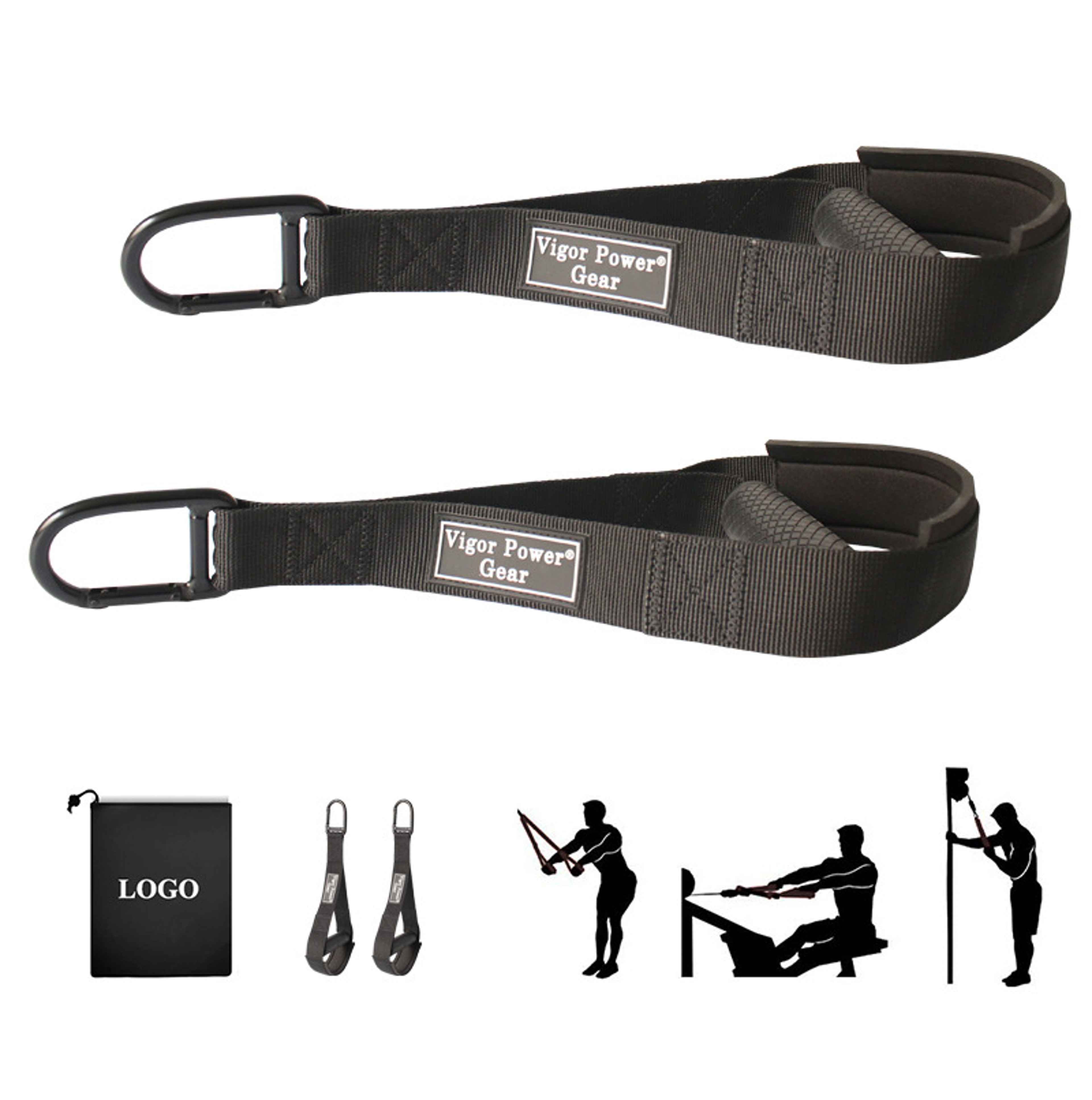 Fitness Tension Rope Triceps Lowering Rope Face Pull Handles Push Set For Back Shoulder Triceps Gym 2