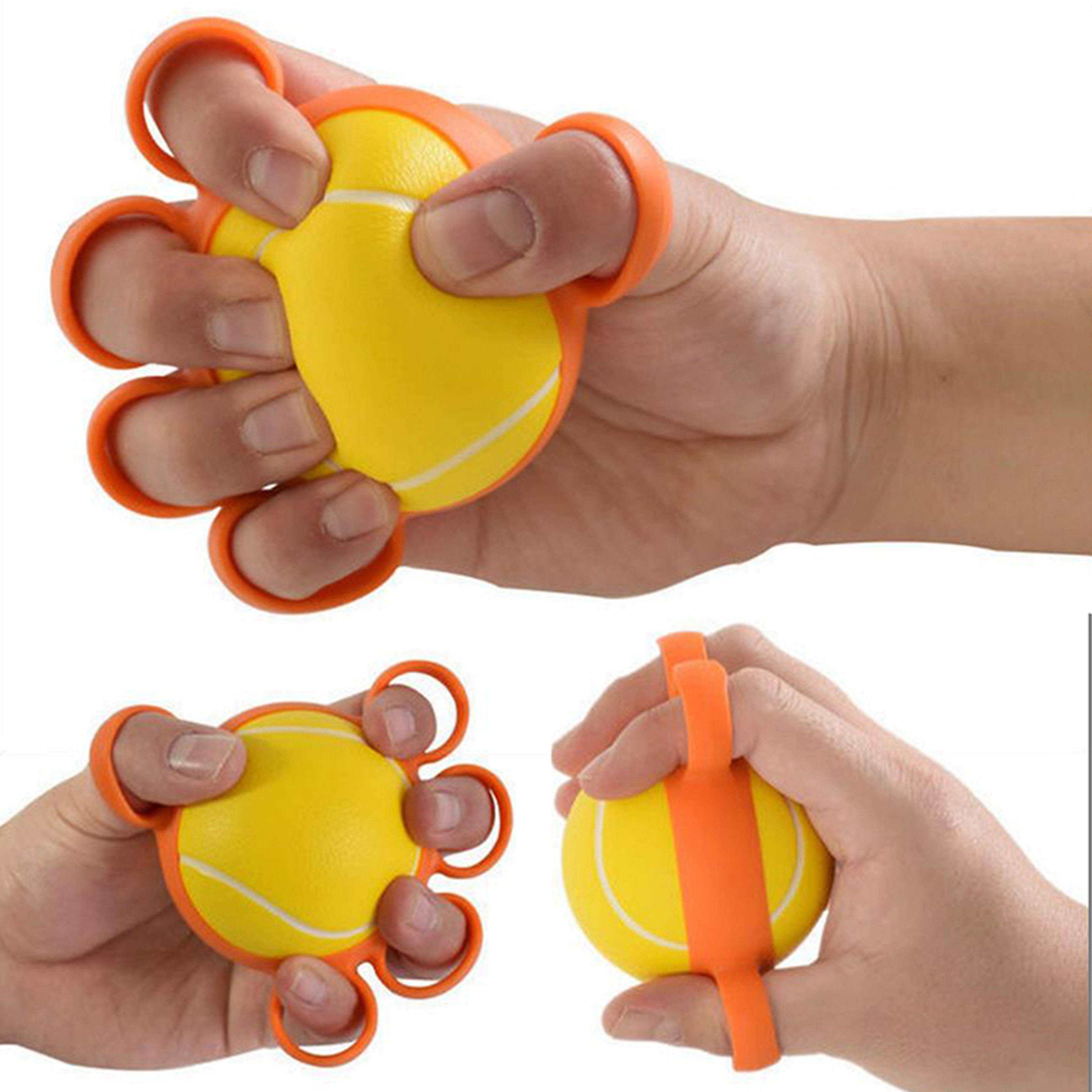 Finger Exercise Grip Strength Trainer For Arthritis Hand Therapy Ball Stress Relief Muscle Recovery 3