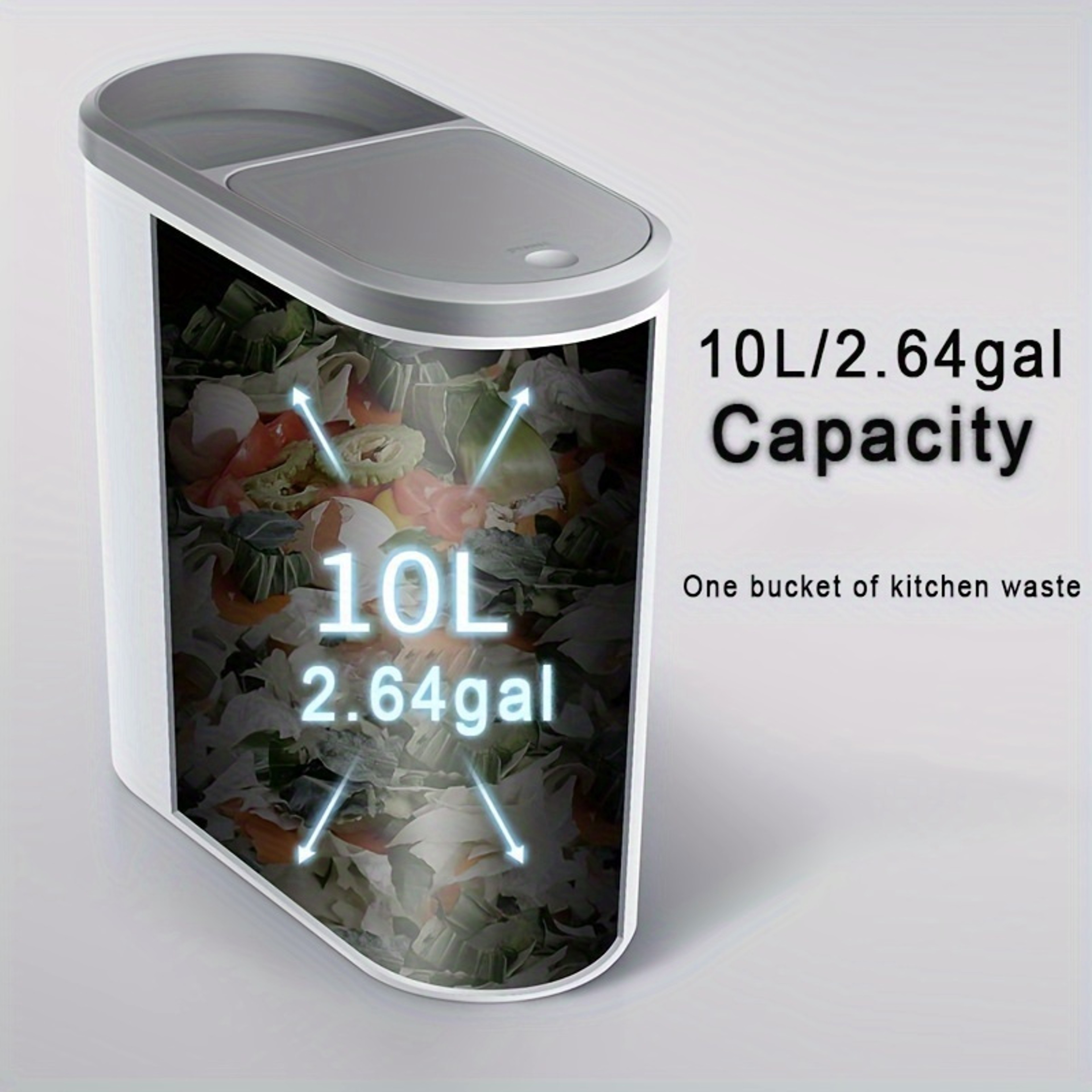Household Creative Bathroom Trash Can With Lid Press Type Waste Bin For Kitchen 3