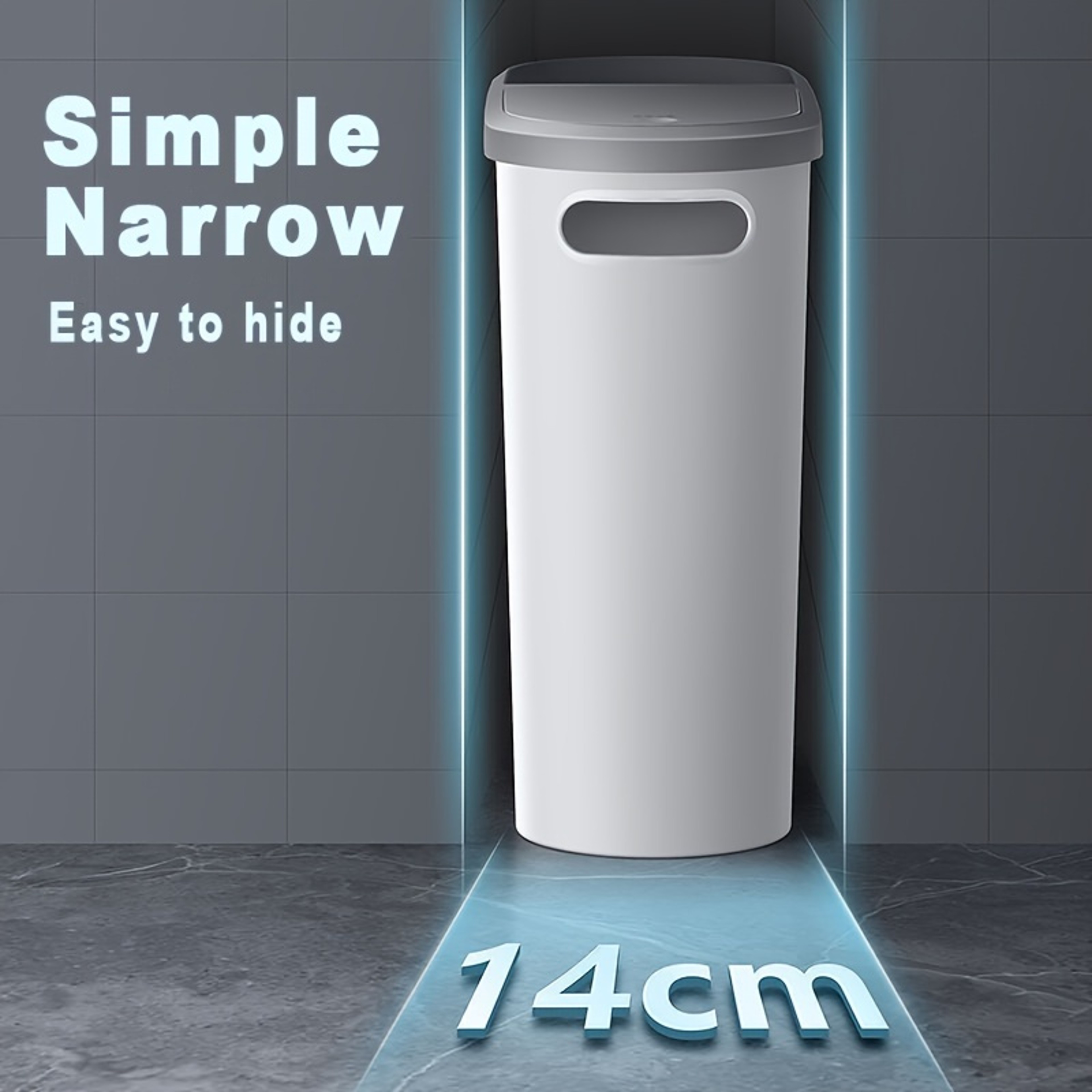 Household Creative Bathroom Trash Can With Lid Press Type Waste Bin For Kitchen 5