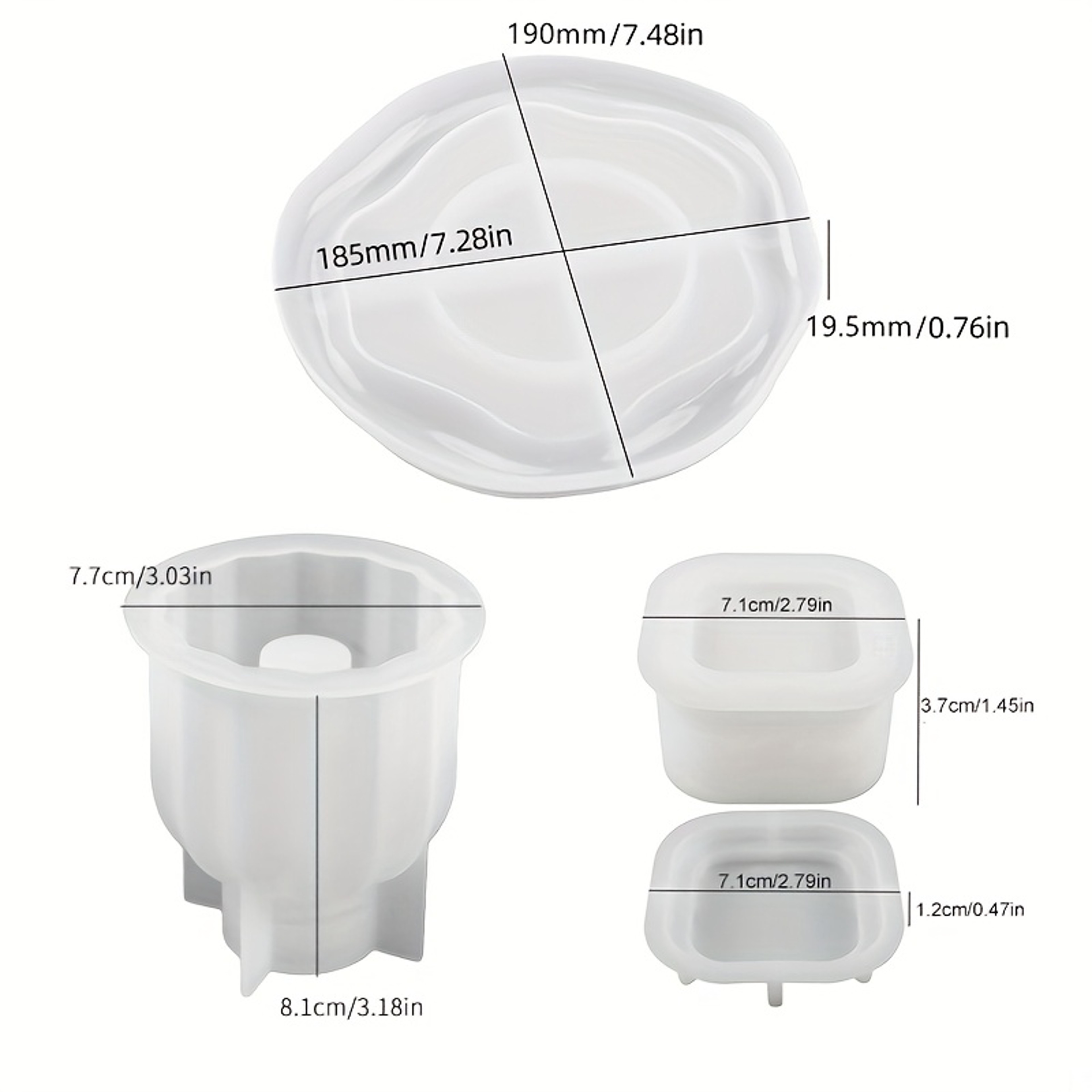 DIY Epoxy Resin Molds Silicone Storage Molds For Concrete Cement Plaster Candle Holder Crafts Home  5